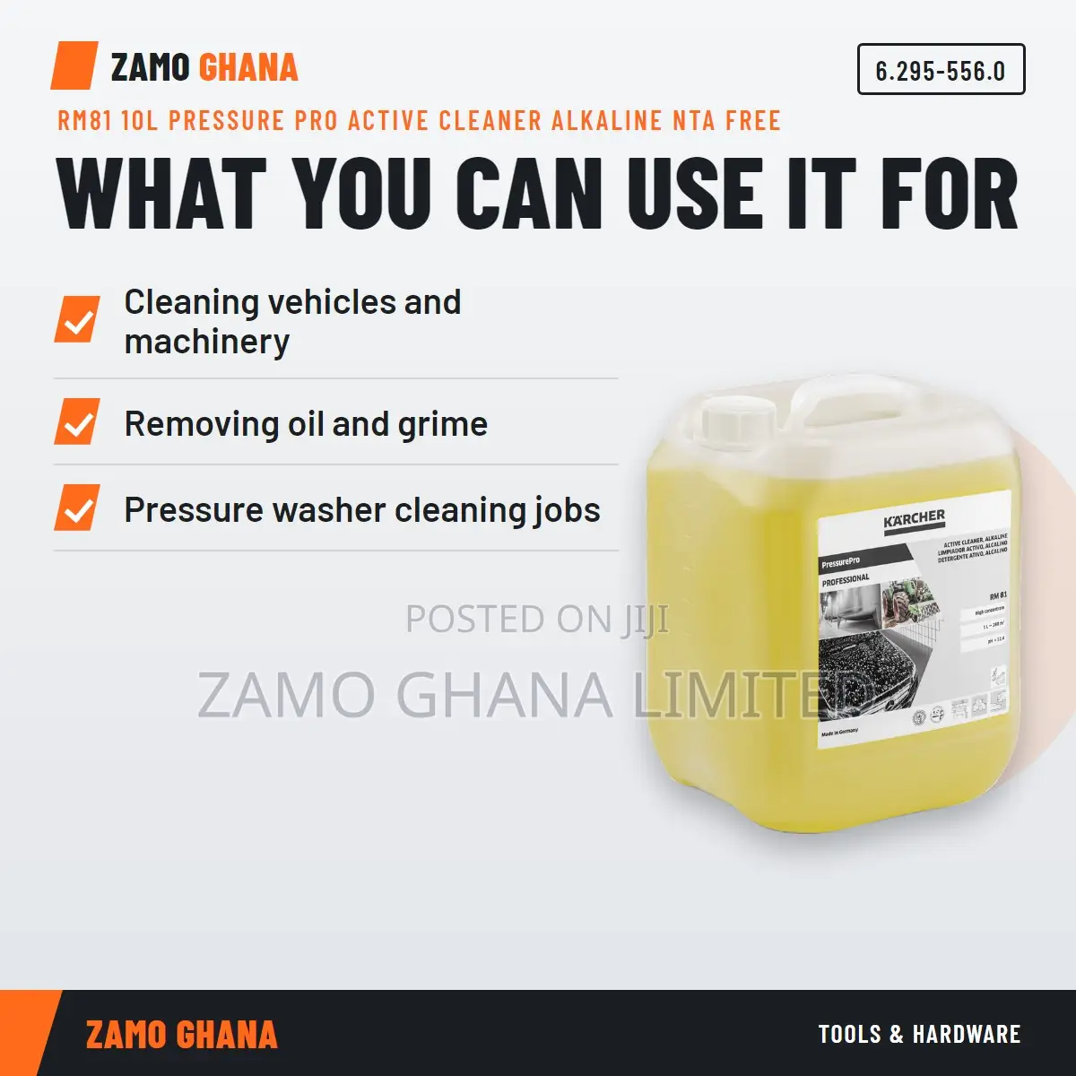 Rm81 10L Pressure Pro Active Cleaner Alkaline Nta Free - 6.295-556.0