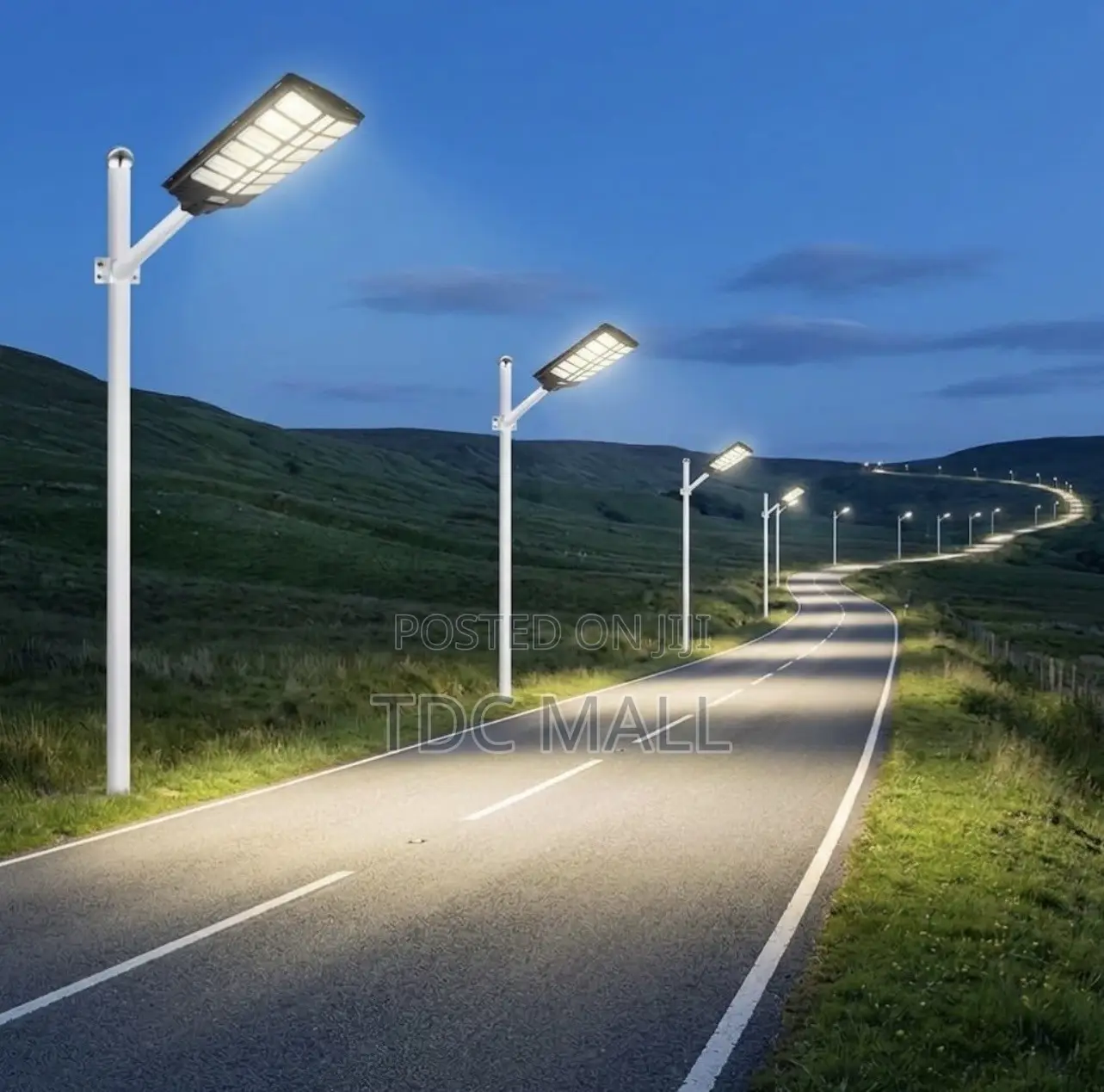 Led Solar Street Light With Sensor + Remote + Bar - 300w