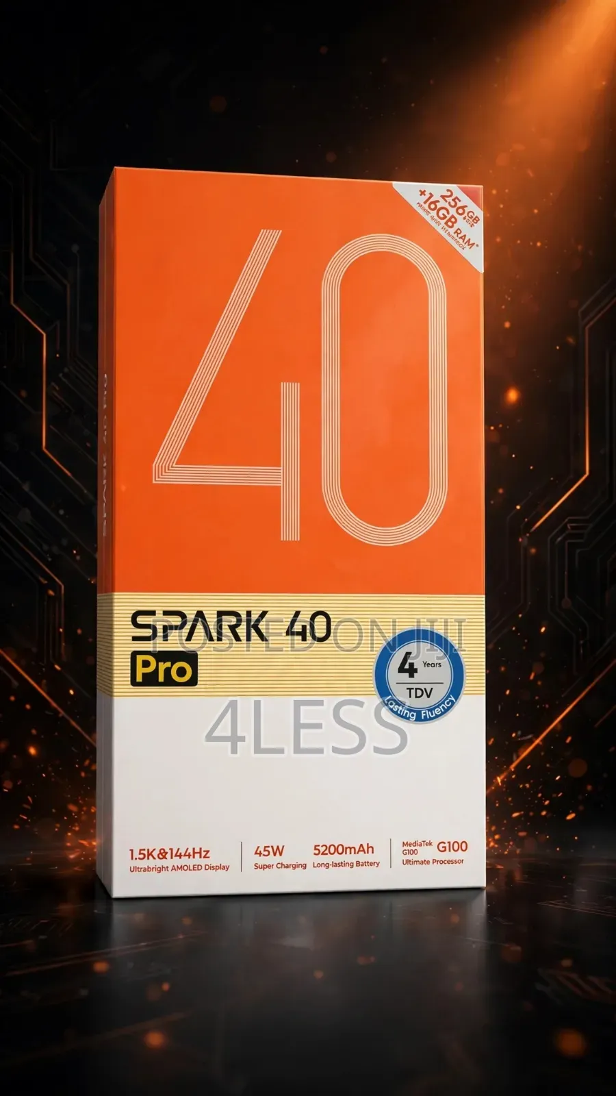 New Tecno Spark 40 Pro 256 GB Black