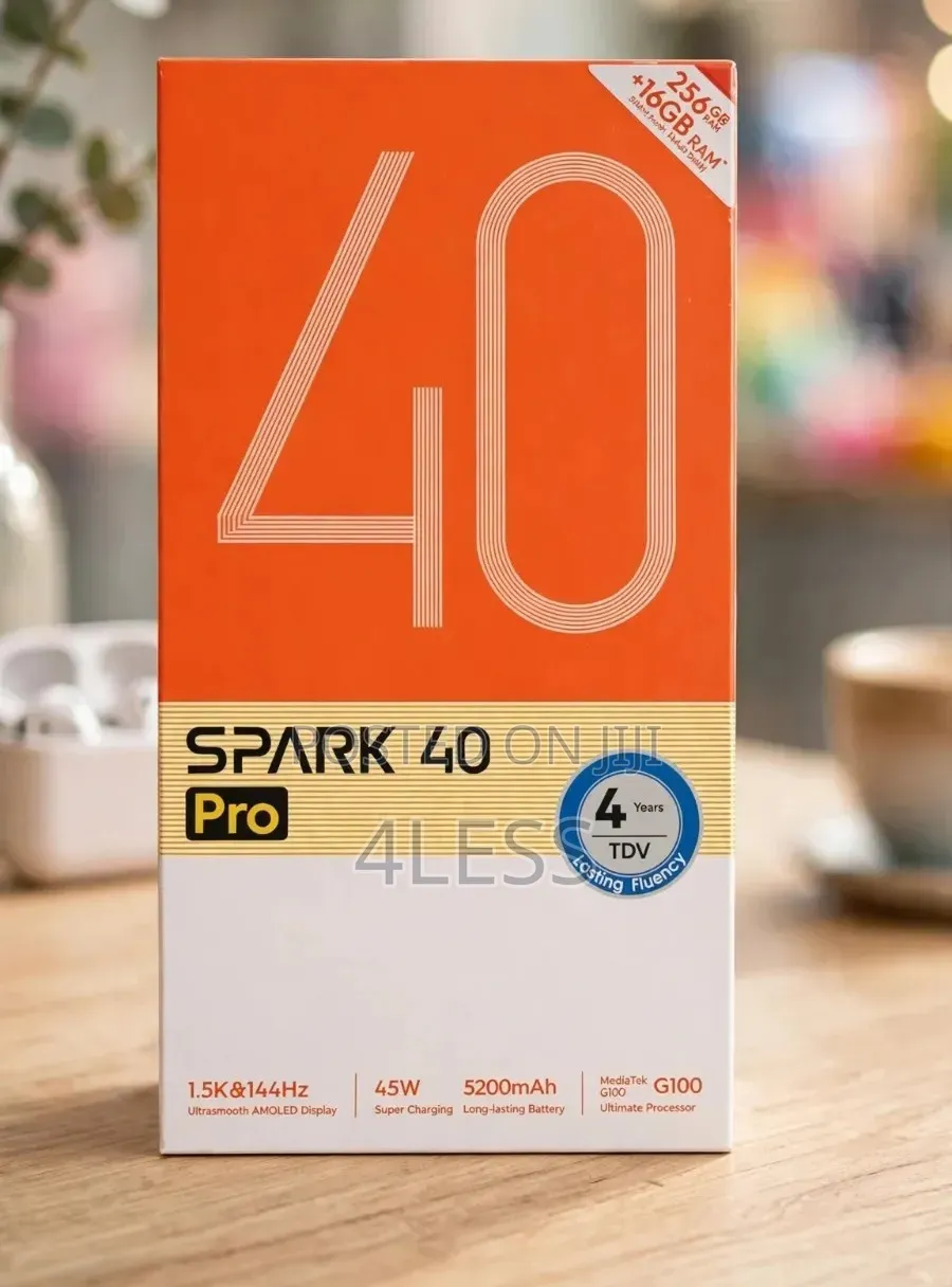 New Tecno Spark 40 Pro 256 GB Black