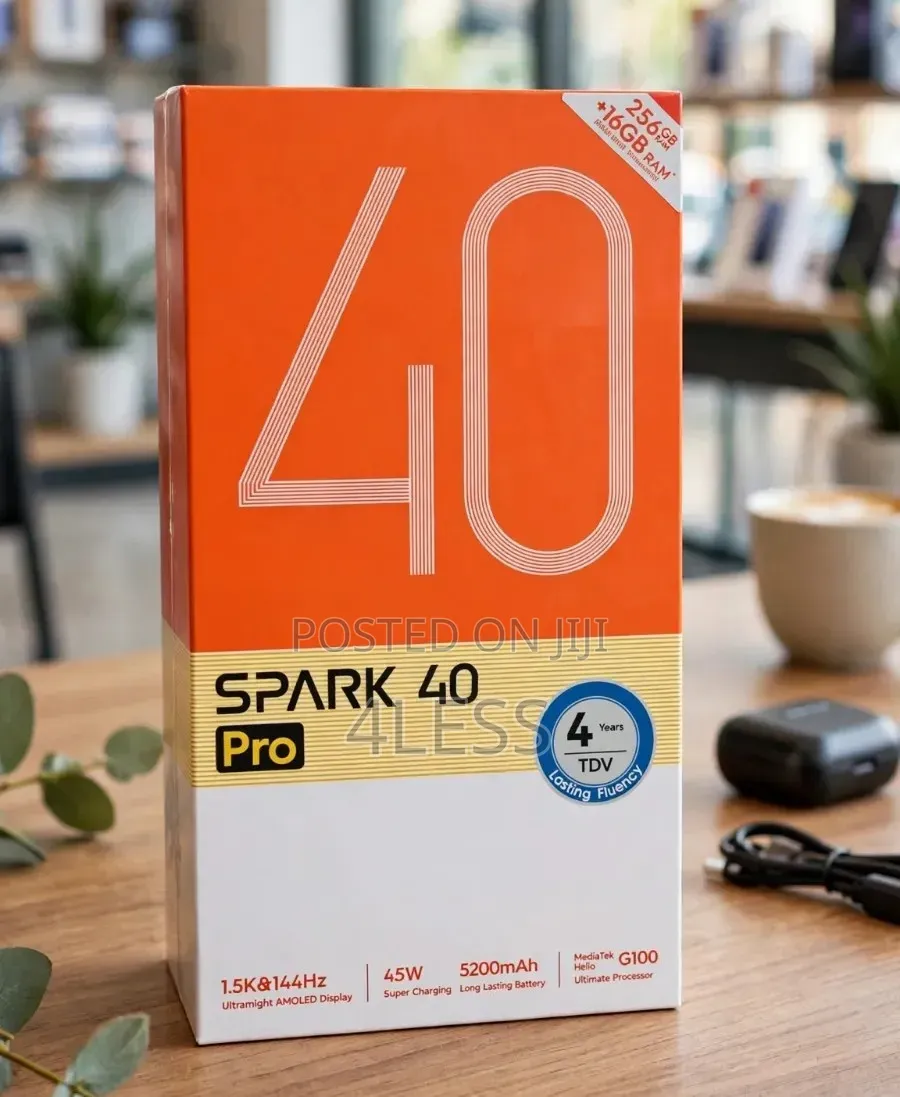 New Tecno Spark 40 Pro 256 GB Black