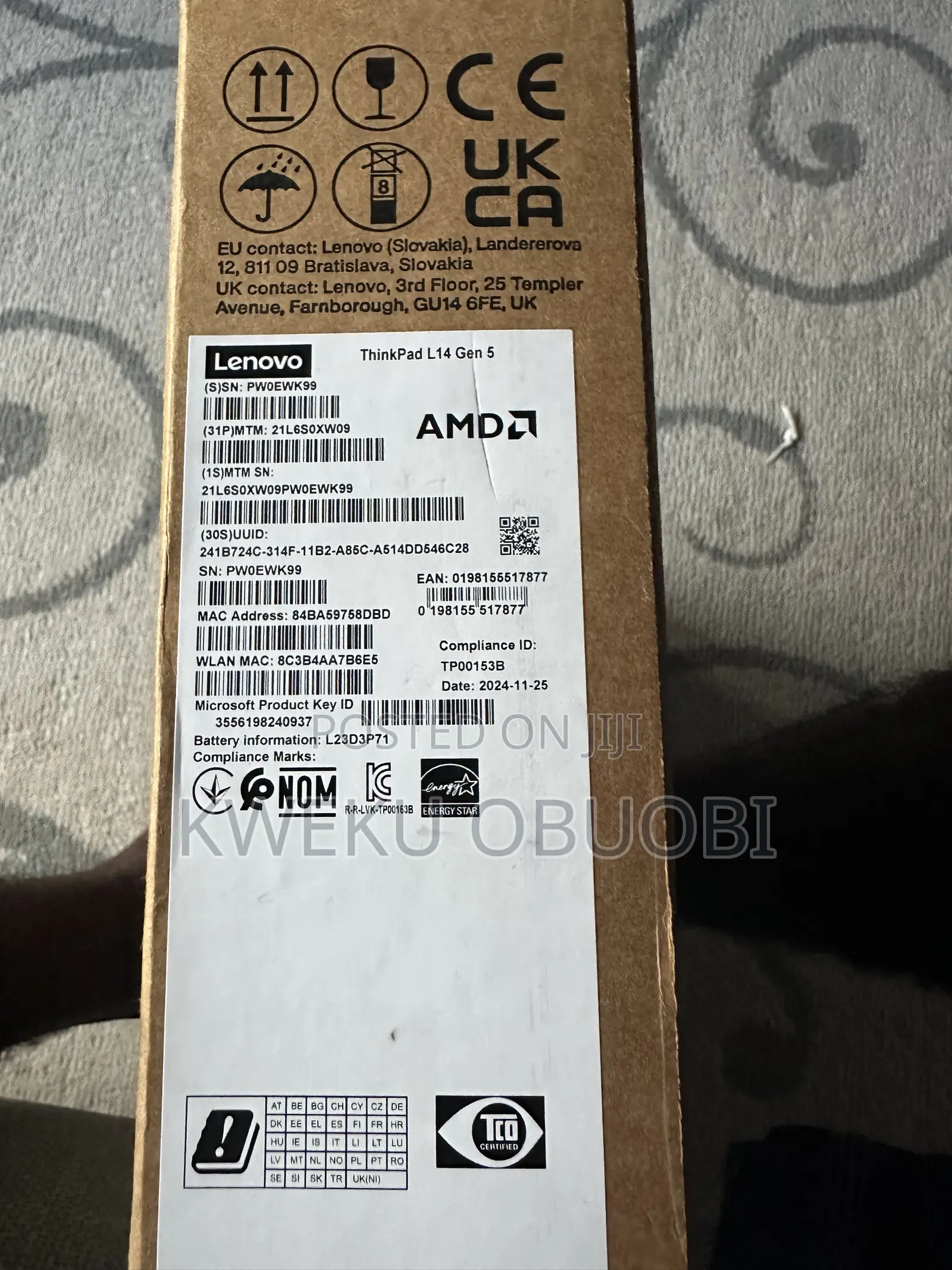 New Laptop Lenovo ThinkPad L14 32GB AMD Ryzen 7 SSD 512GB