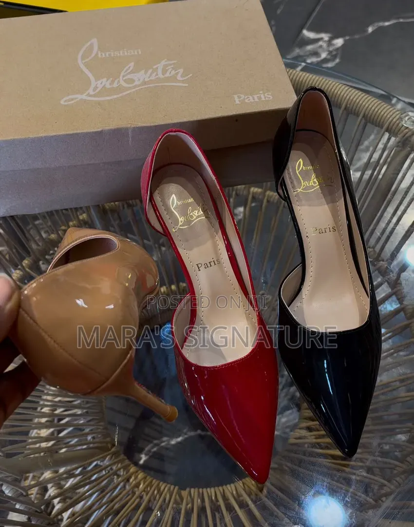 Christian Louboutin Patent Pointed Toe d'Orsay Heels