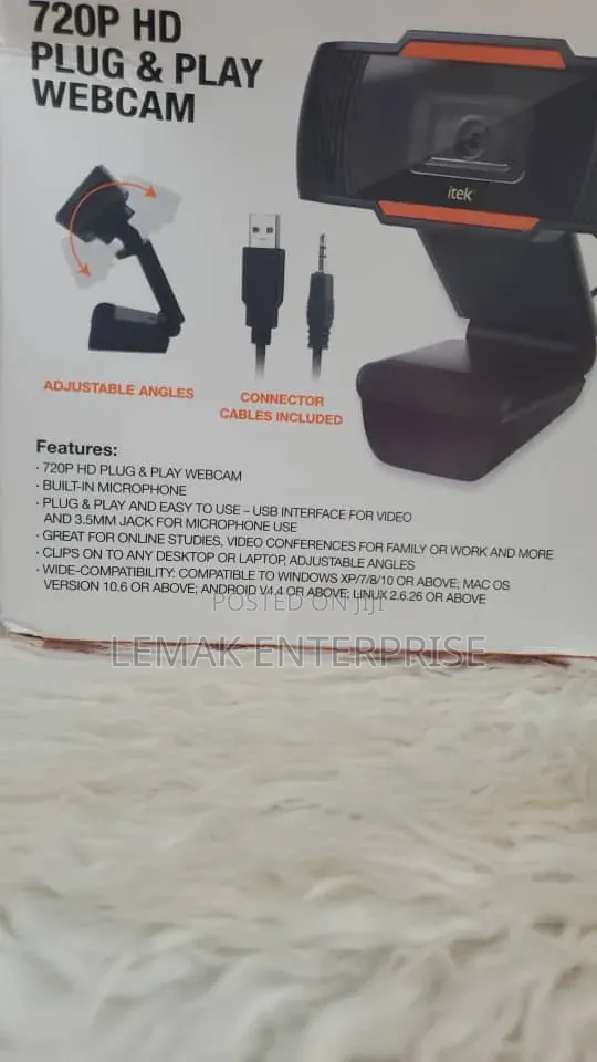 Itek Smart Home 720P HD Plug & Play Webcam.