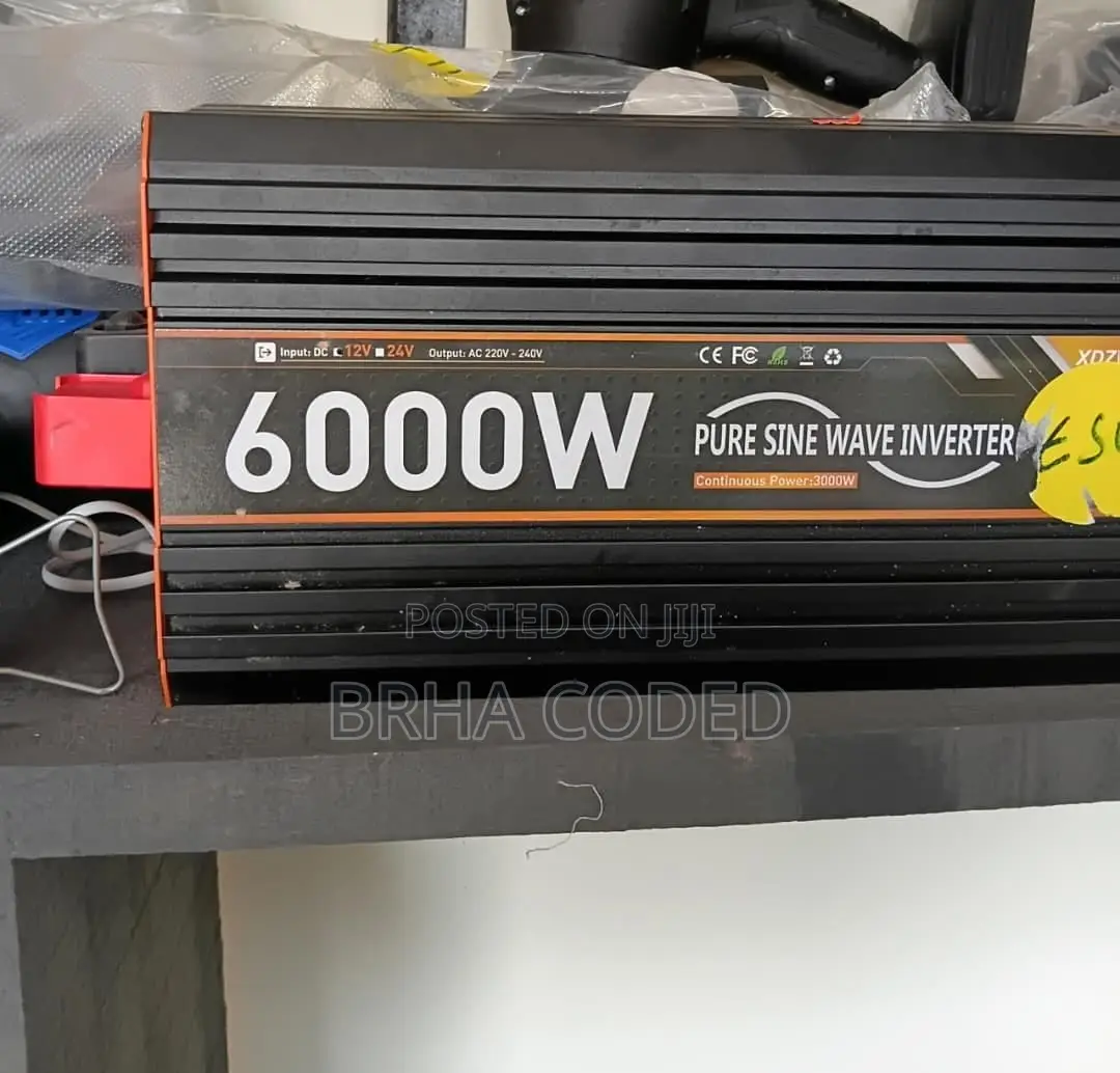 12/24v XDZWATT 6000W Peak Pure Sine Wave Power Inverter (3000W Rated)