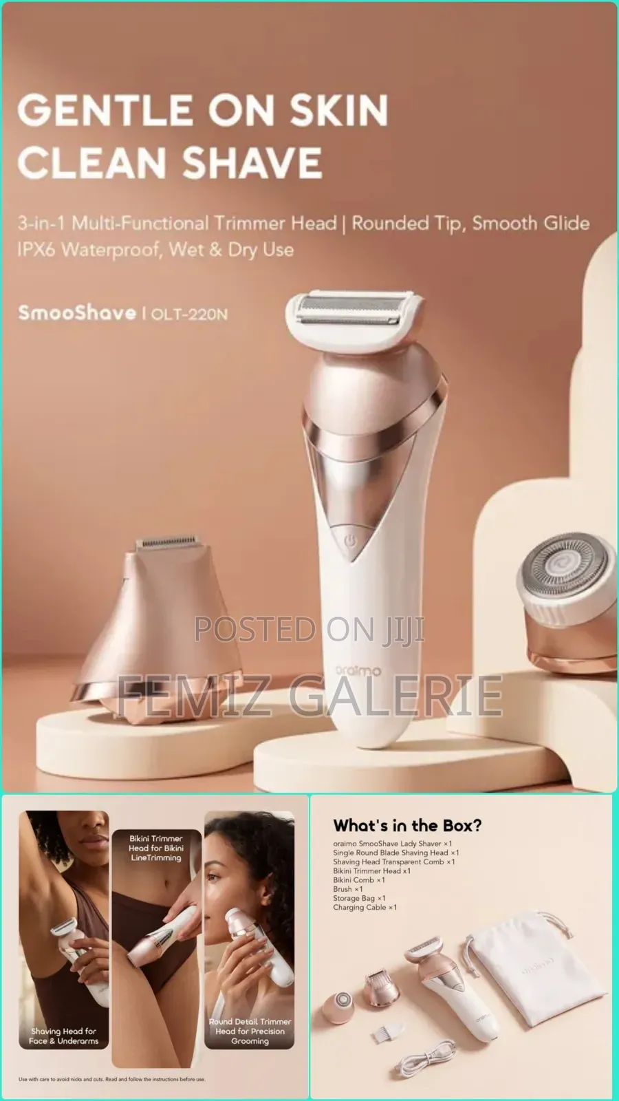 Oraimo SmooShave 3-in-1 Lady Shaver
