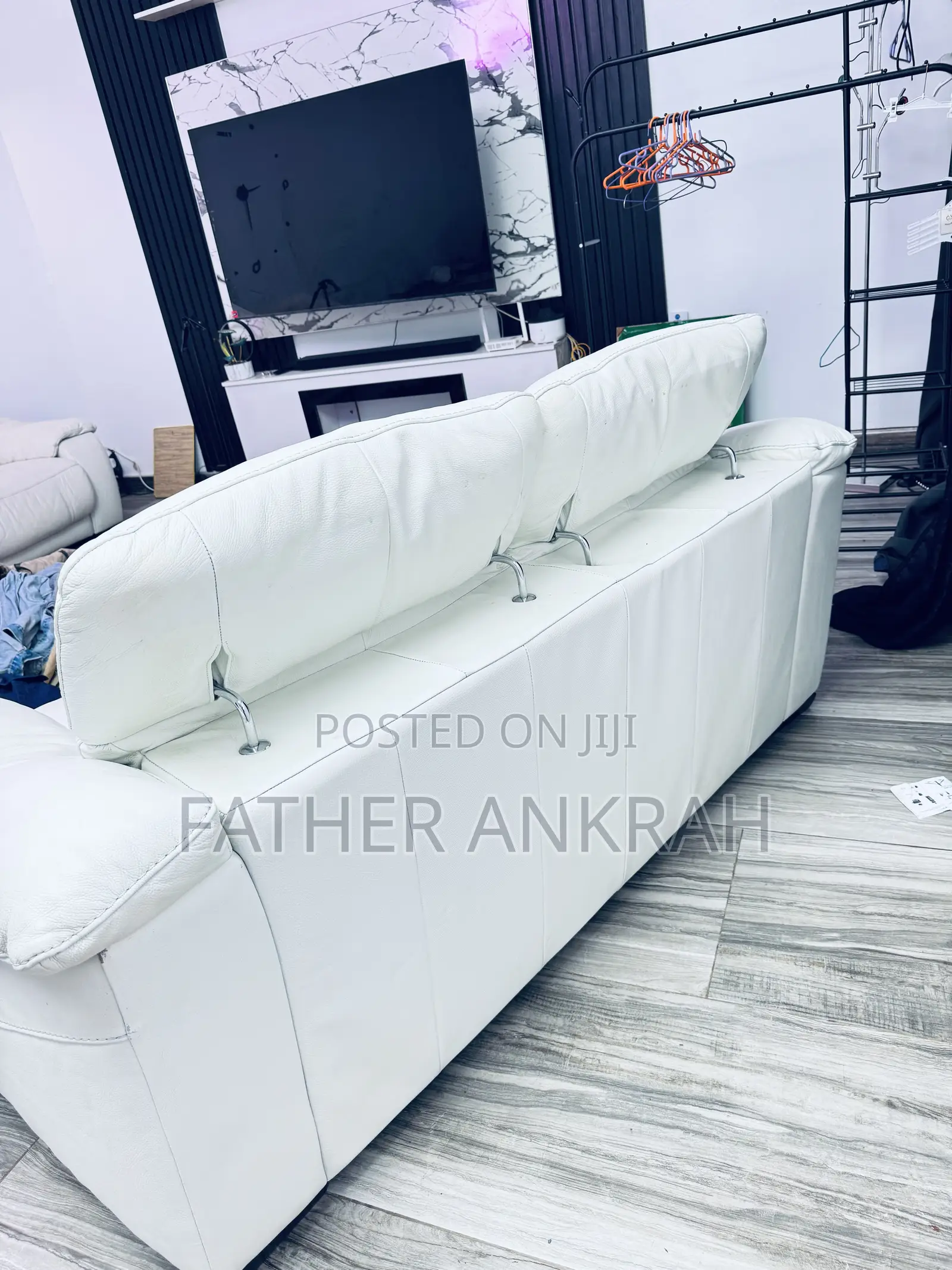 White Leather Sofa