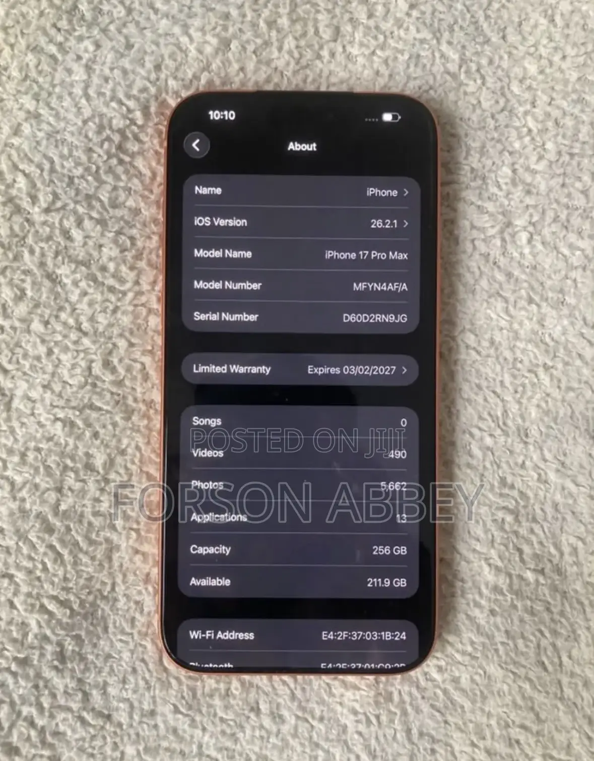 Apple iPhone 17 Pro Max 256 GB Orange
