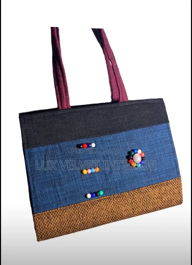 Classic Jute Tote Bag Handmade - Ladies Fashion