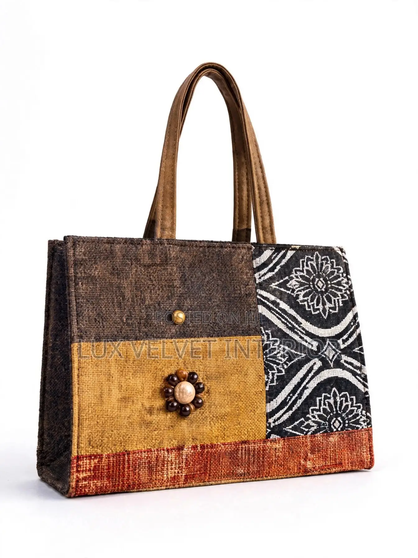 Classic Jute Tote Bag Handmade - Ladies Fashion