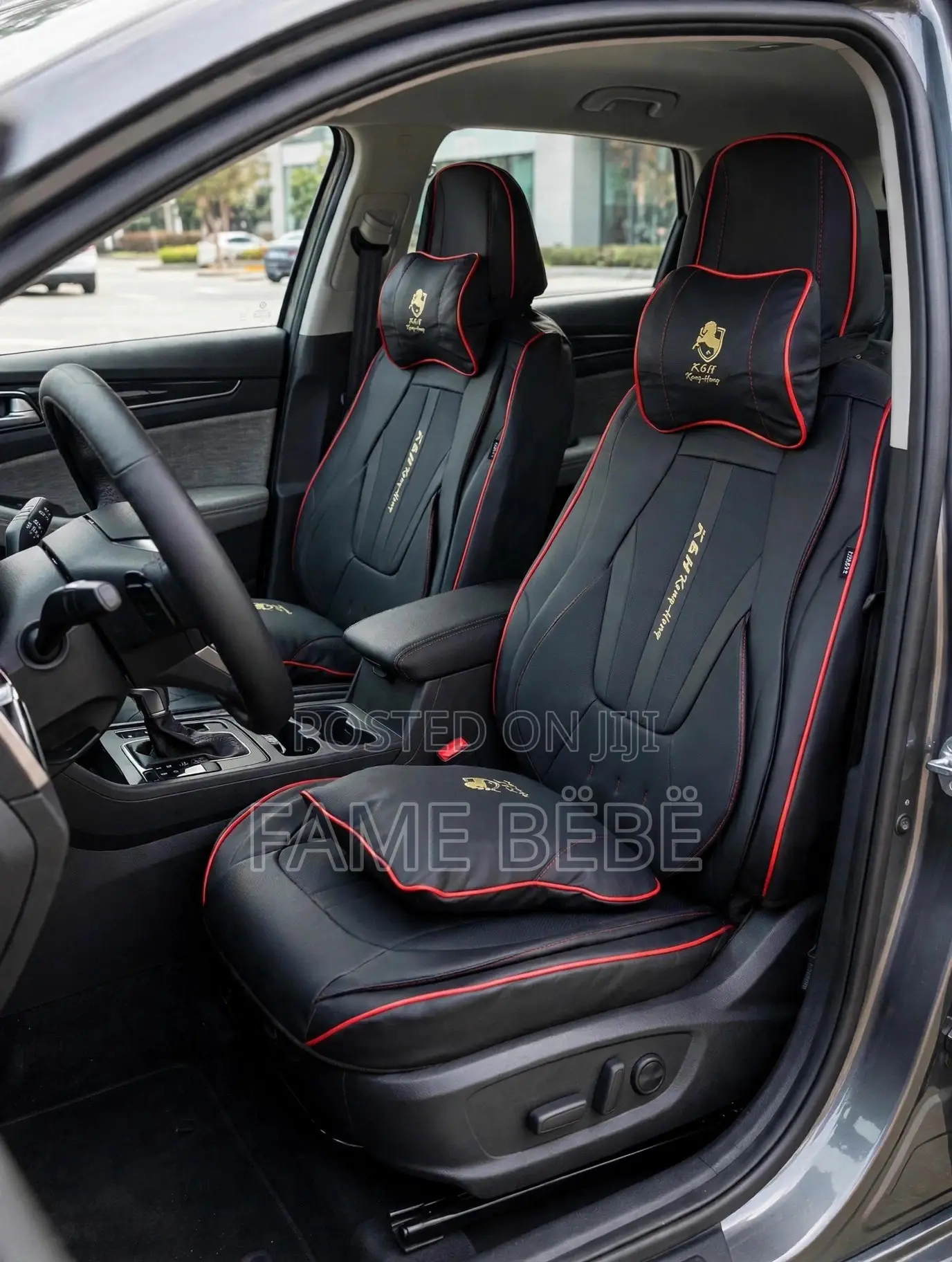 Premium Car Seat Covers - Black & Red Edition