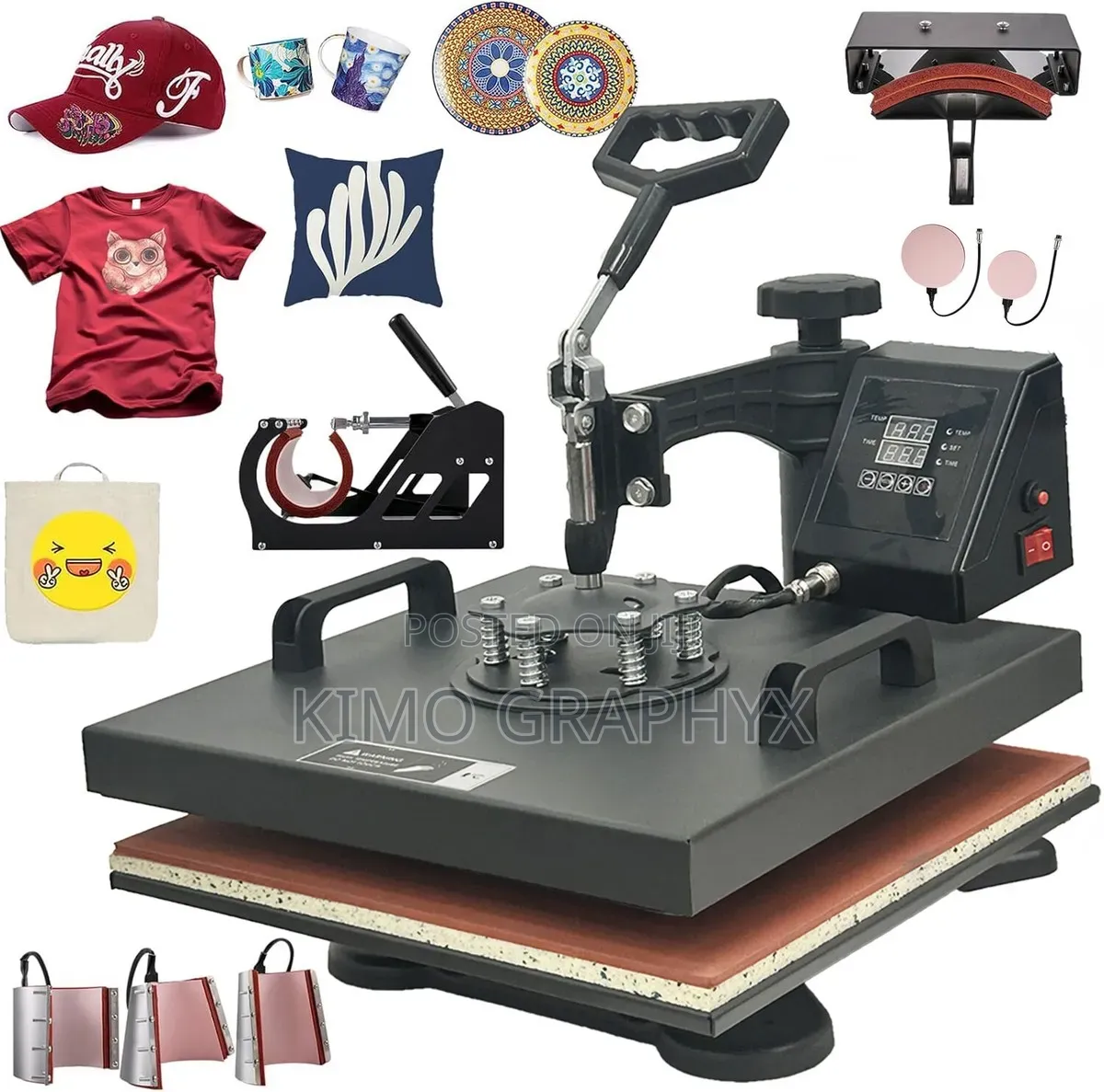 8 in 1 38x38 Heat Press Machine