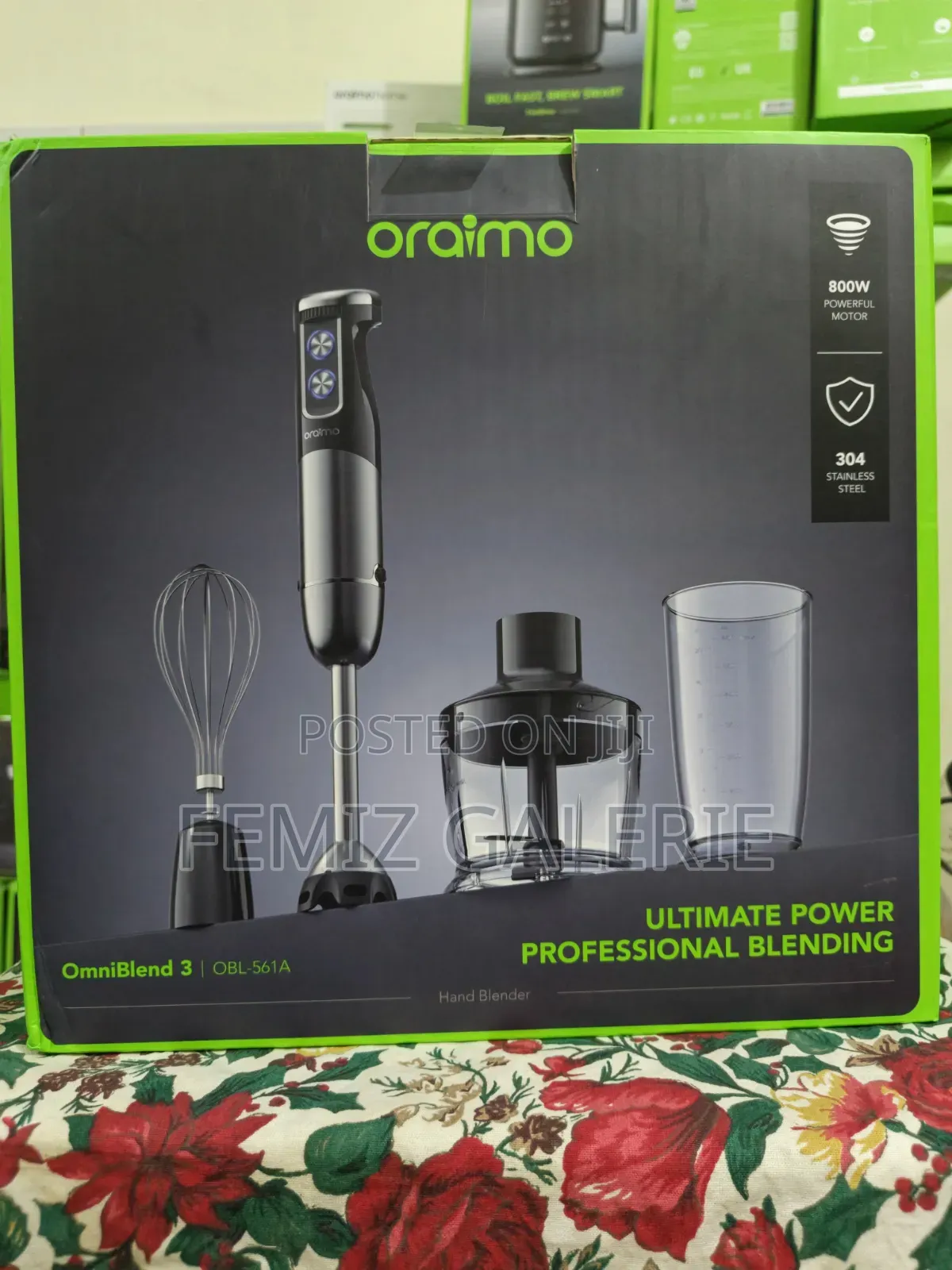 Oraimo OmniBlend 3 800W 6In1 Rapid Blending Hand Blender