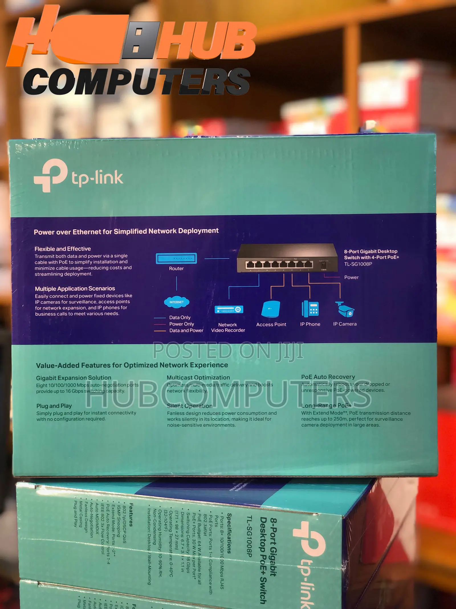 TP-Link TL-SG1008P 8 Port Gigabit Desktop Switch With 4 Ports PoE+