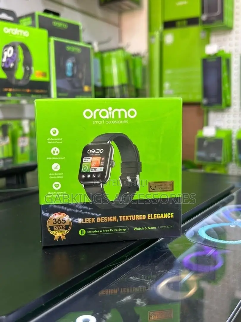 Oraimo Smart Watch 6 Nano -1.52 Full Watch Screen