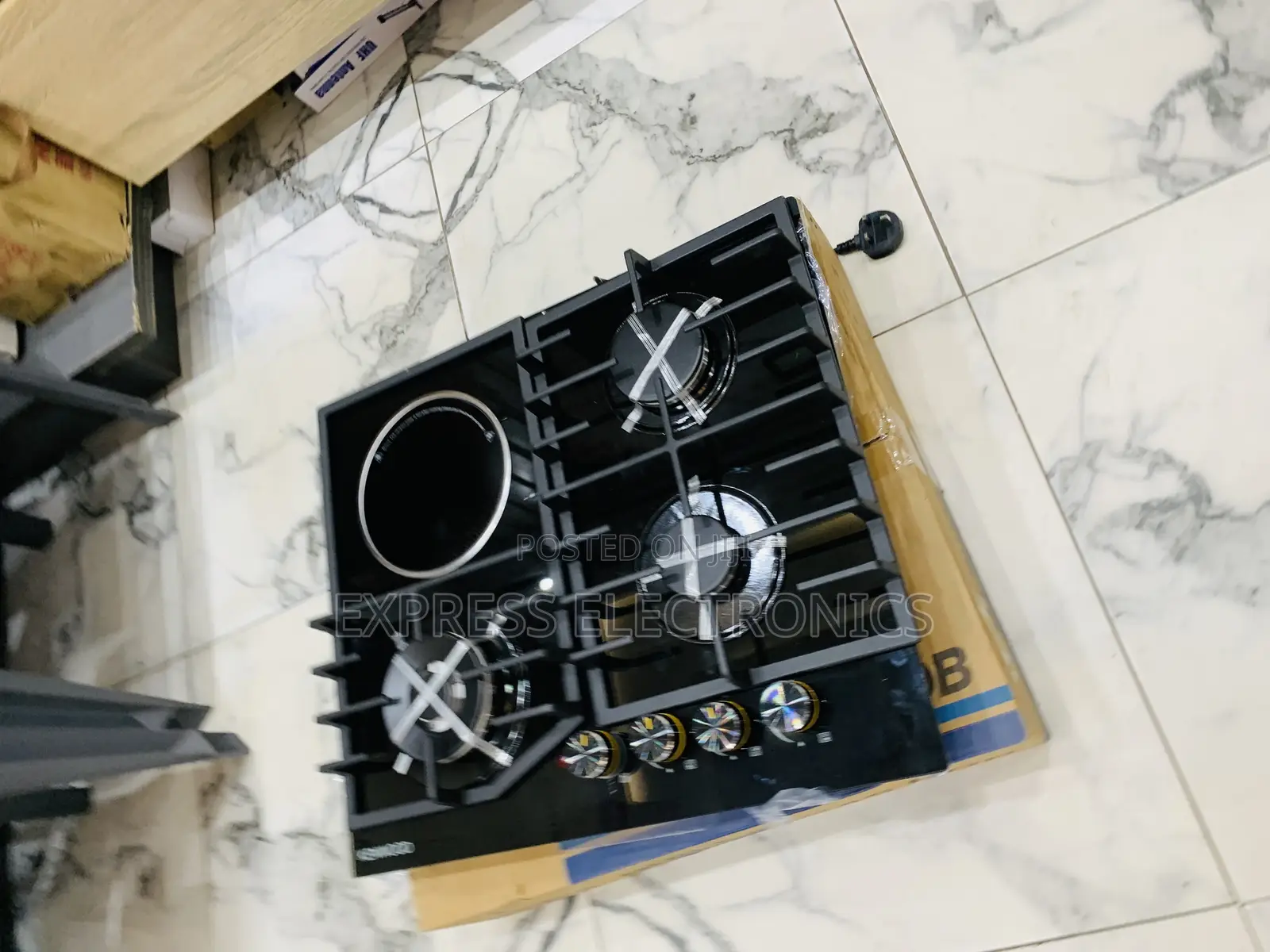 Zealous Sleek Gas Electric Cooker Built in 3-1 Stove 60Cm Black