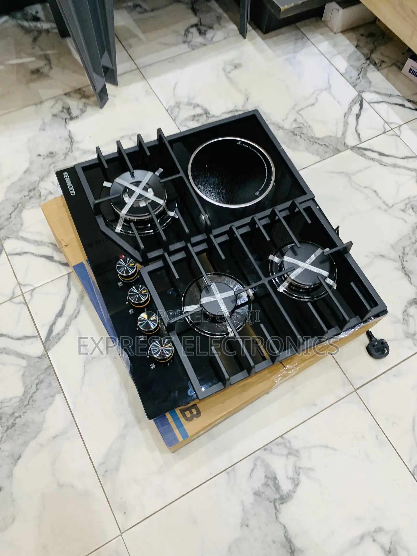 Ultra Sleek Kenwood Built in 60Cm 3-1 Stove Black Gas Electric