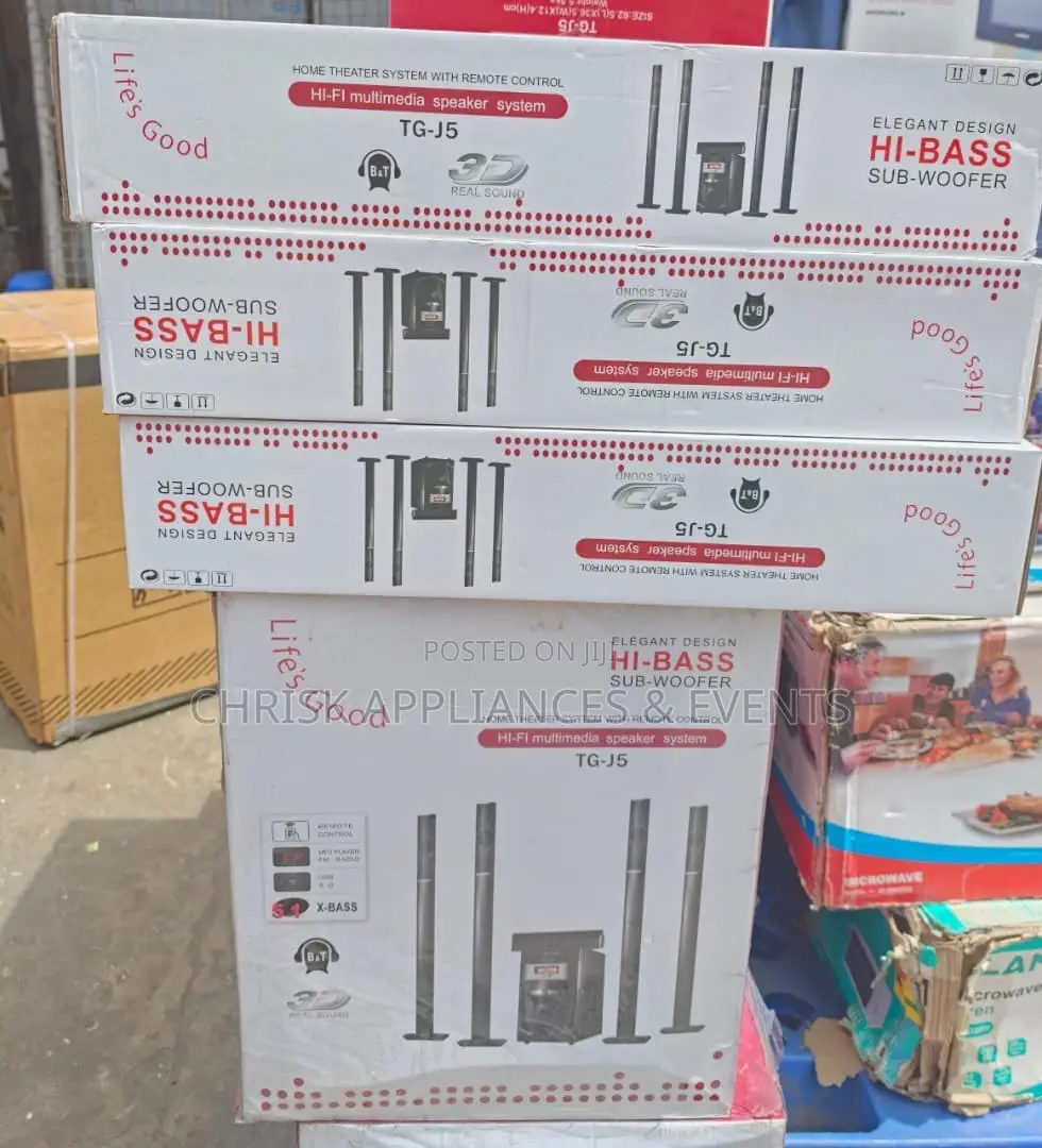 TG-J5 5.1 Home Theatre System With Bluetooth, Subwoofer & Remote
