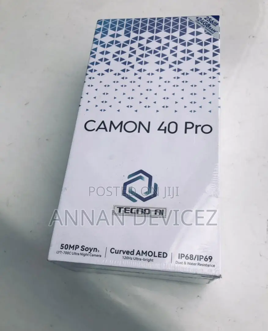 New Tecno Camon 40 Pro 4G 256 GB Black