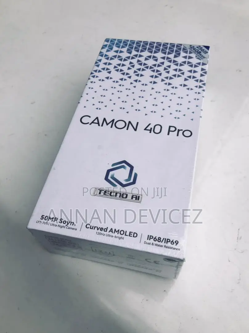 New Tecno Camon 40 Pro 4G 256 GB Black