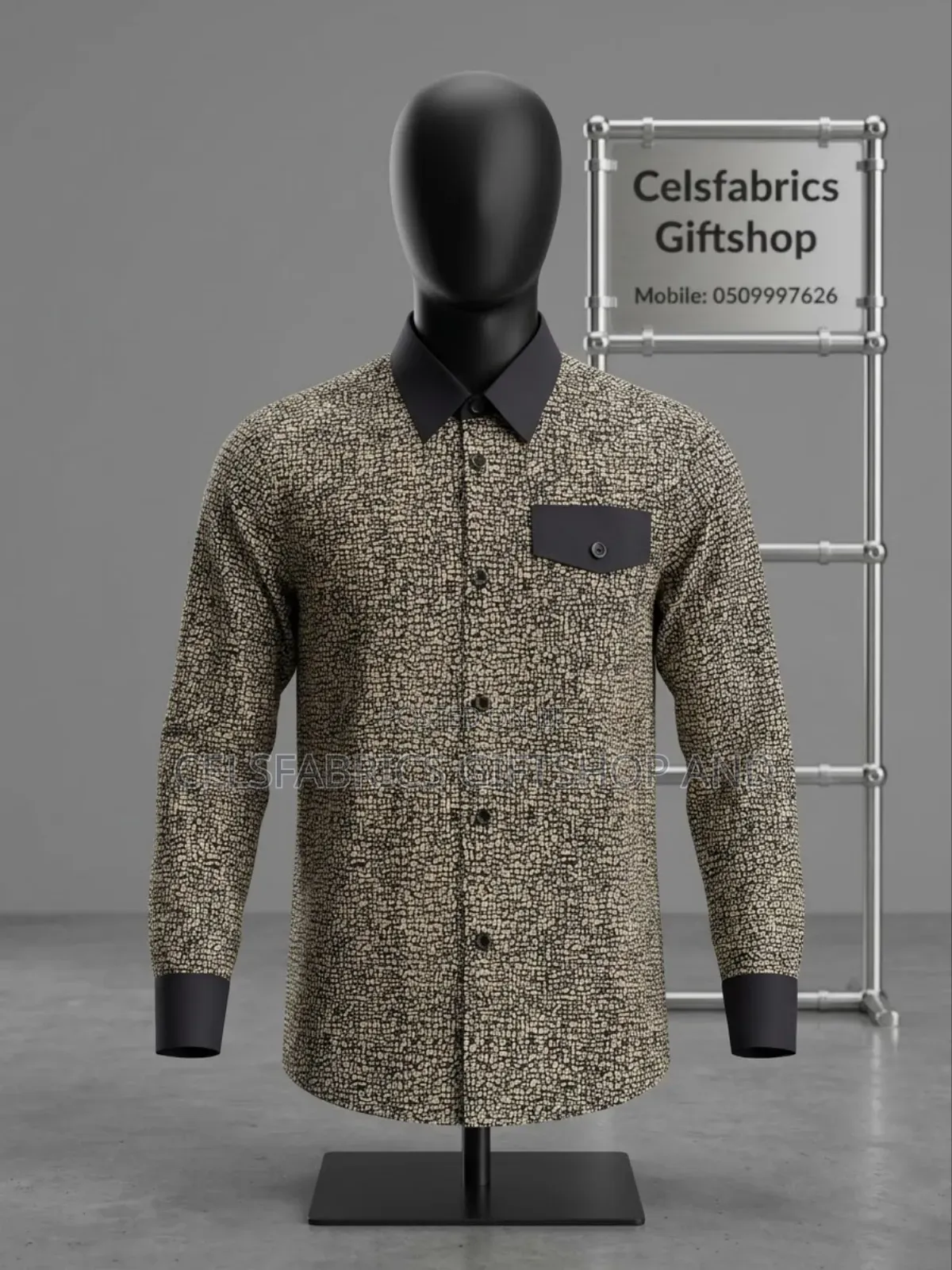 African Print Long Sleeve Shirt