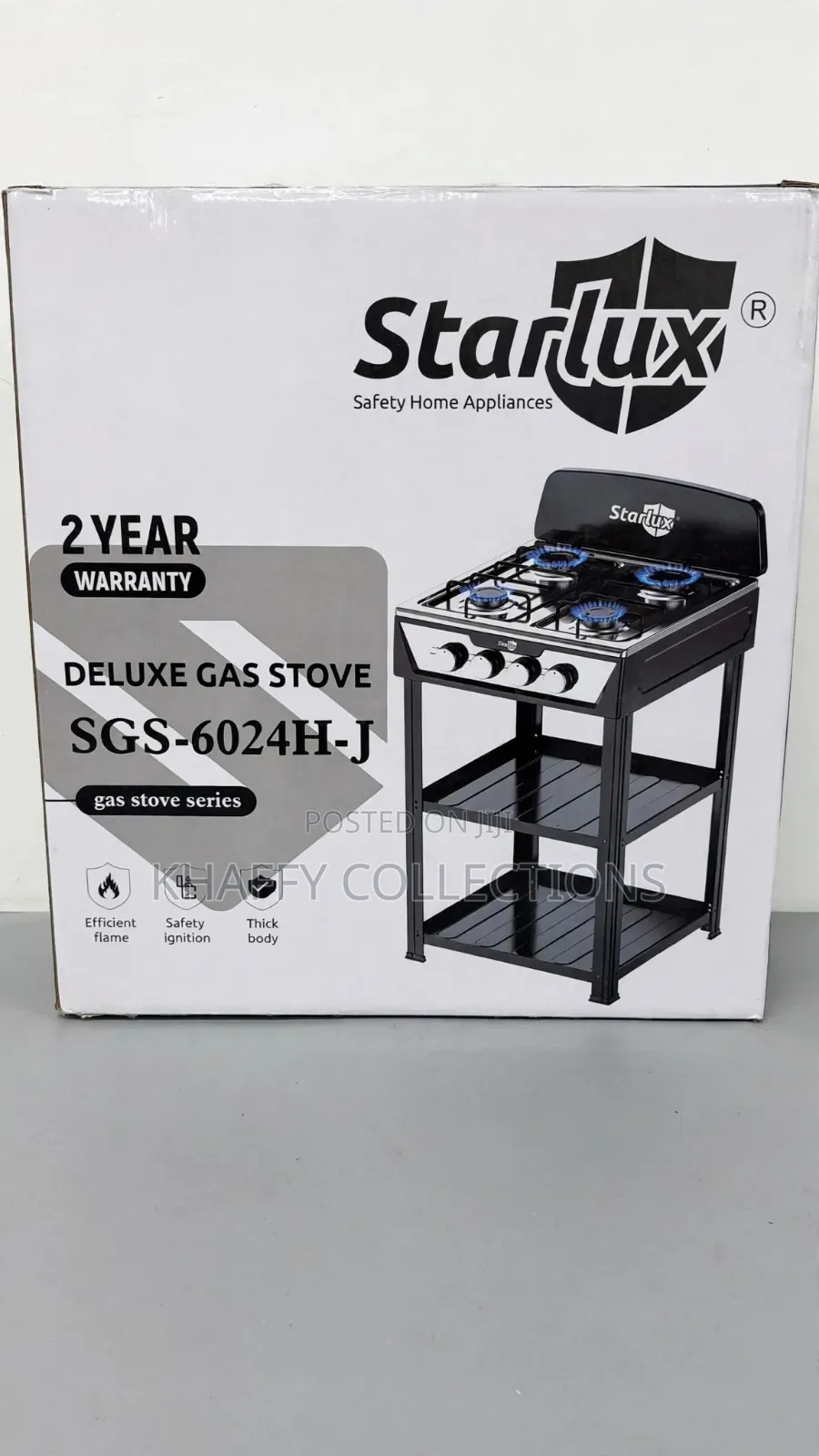 Starlux Deluxe 4-Burner Gas Stove With Stand SGS-6024H-J
