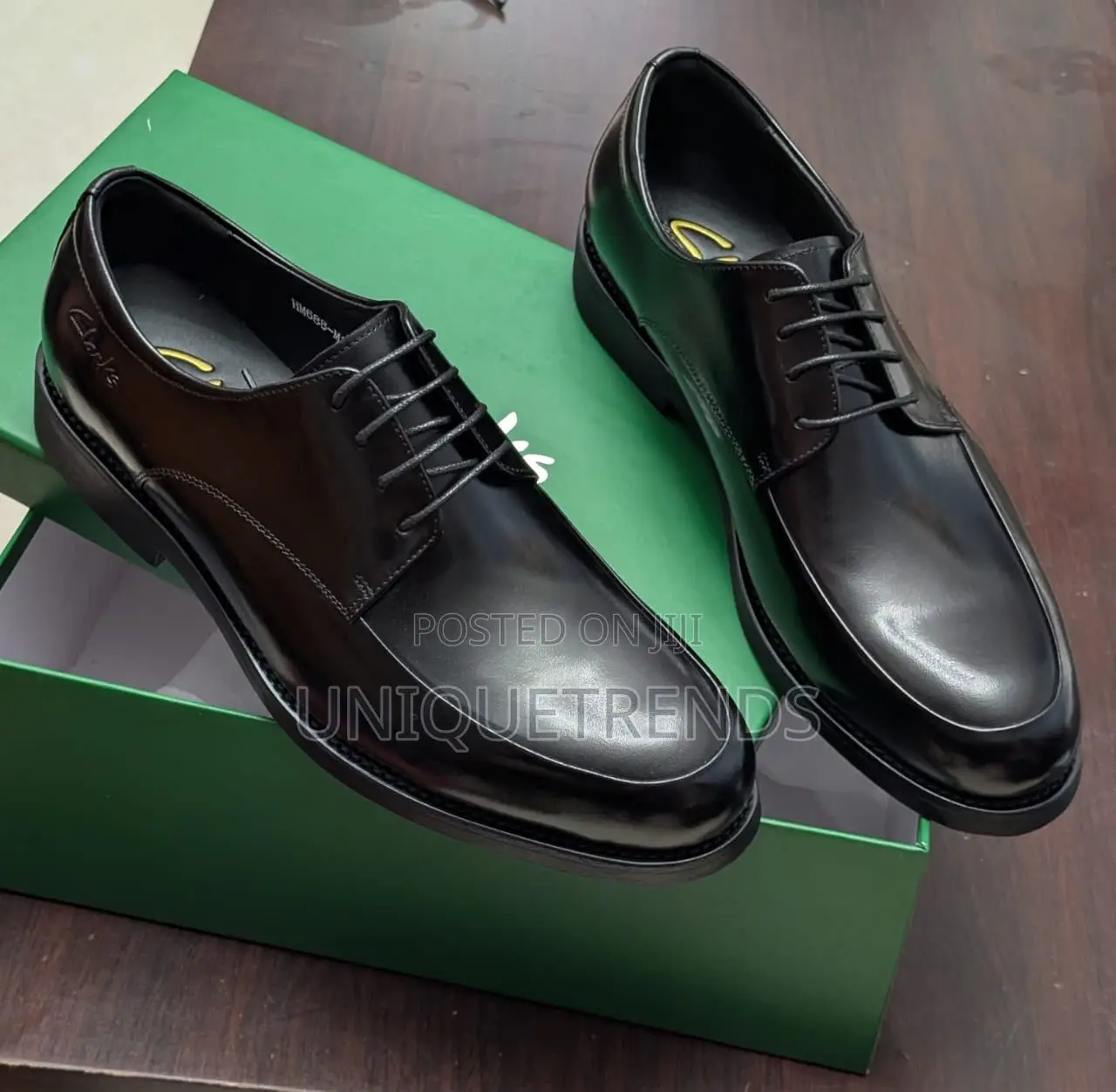 CLARKS Exotic Men’s Black Leather Corporate Shoes