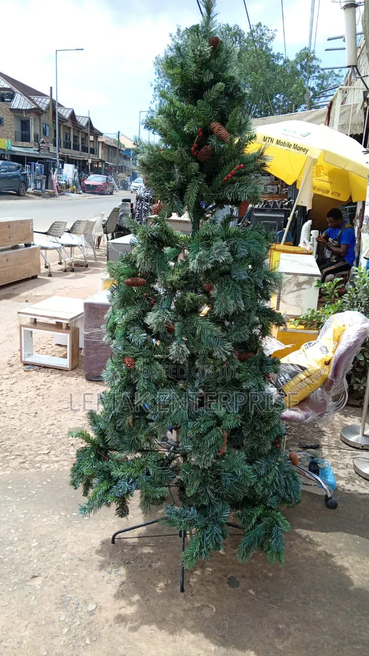 7ft Luxury Pre-Lit Cone & Berry Winter Pine Tree From Tesco.