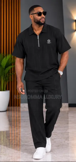 All Black Luxury Top and Down Kaftan