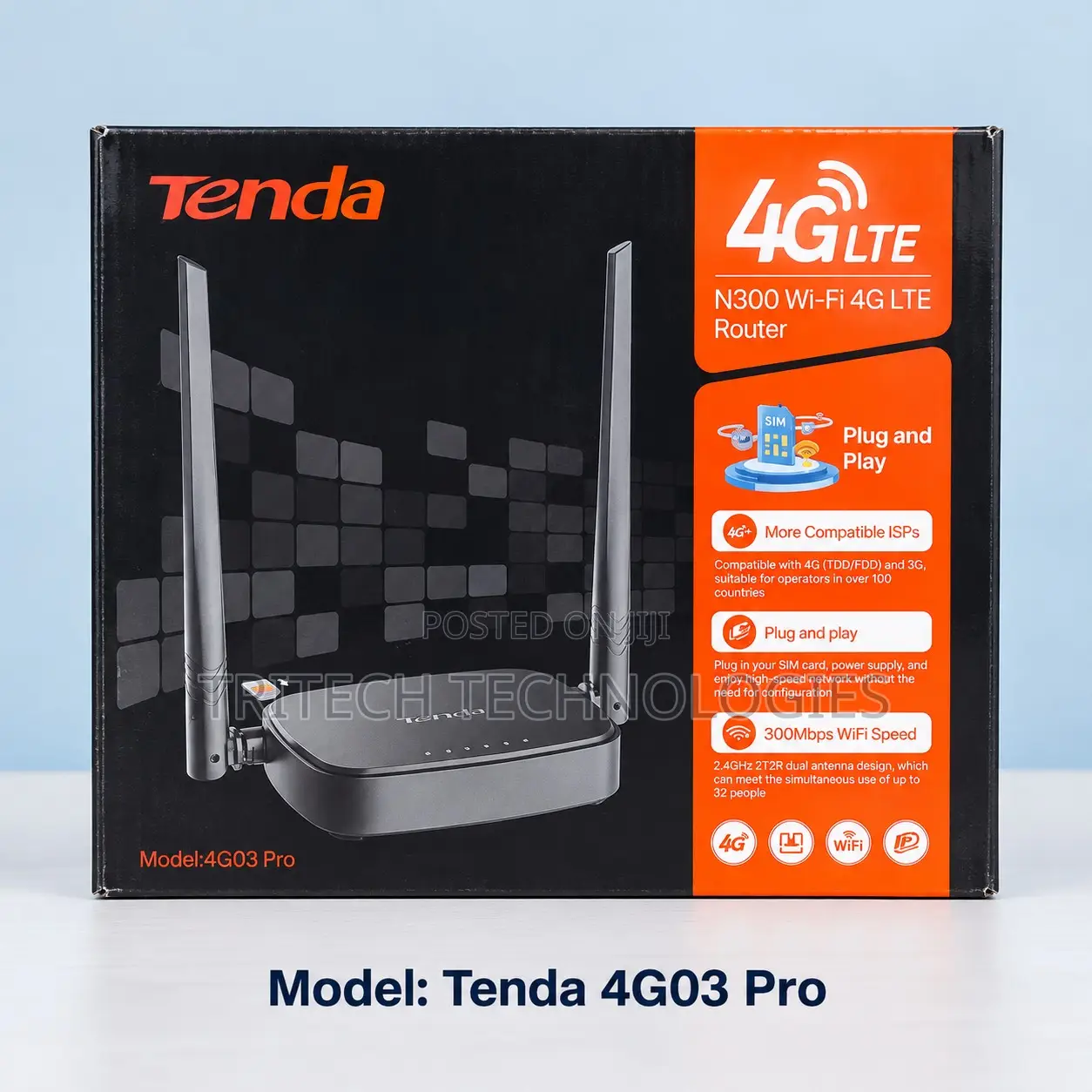 Tenda 4g03 Pro-Tenda N300 Wi-Fi 4g Lte Router 450gh