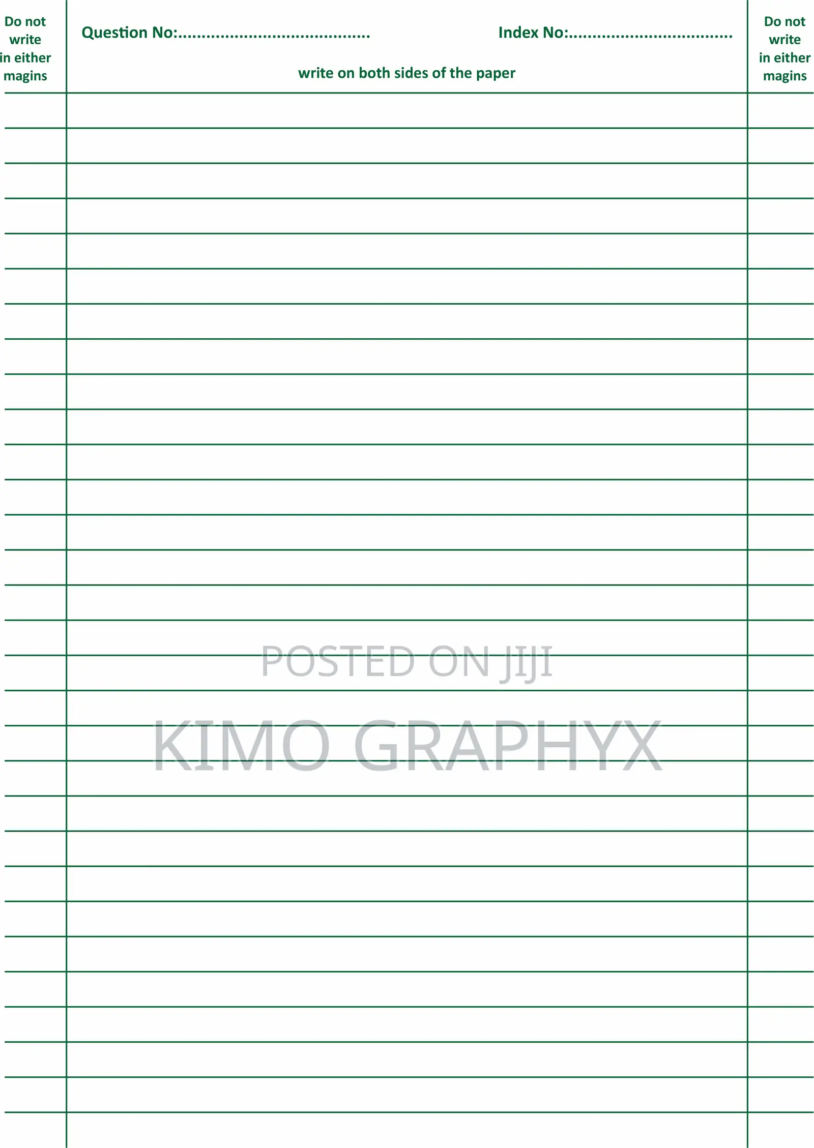 Answer Booklets/Sheets Printing