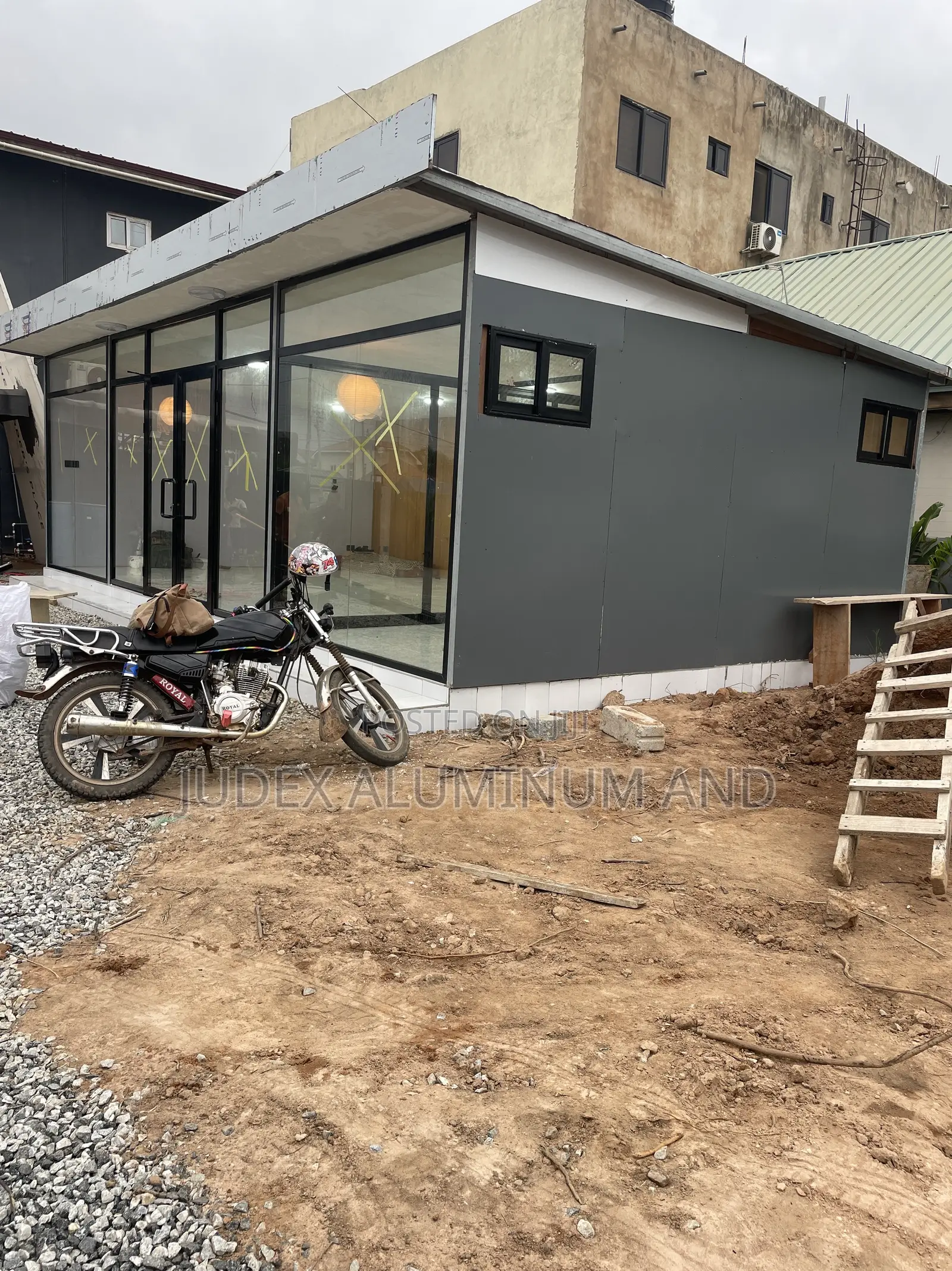 Frame Front Door Glass for Shop