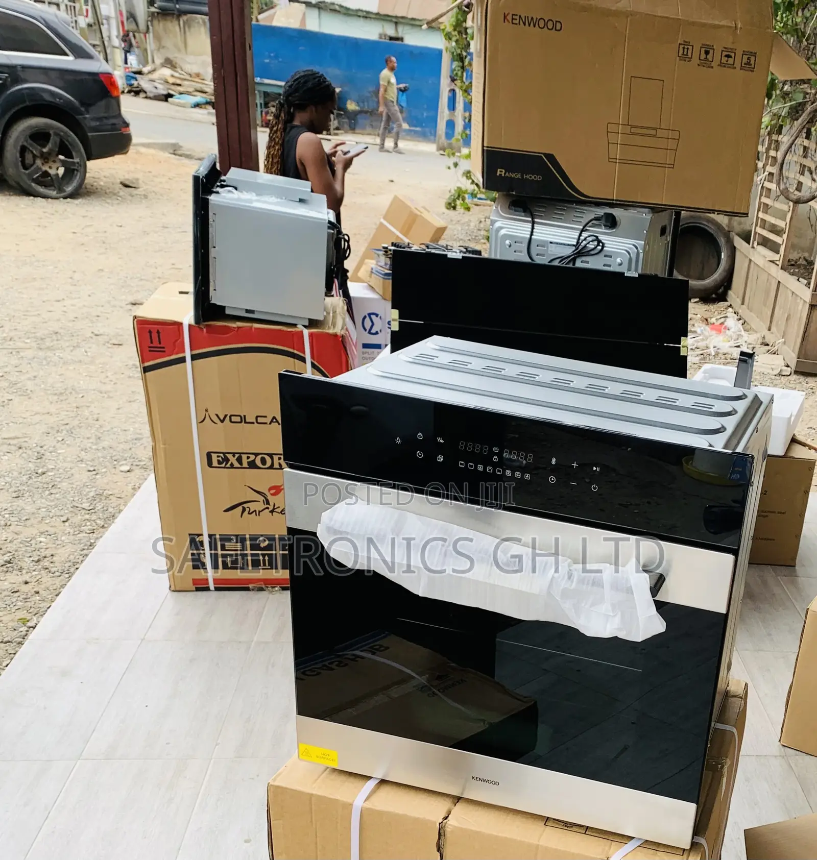 Unique BakeSmart Kenwood Inbuilt Black Oven Electric