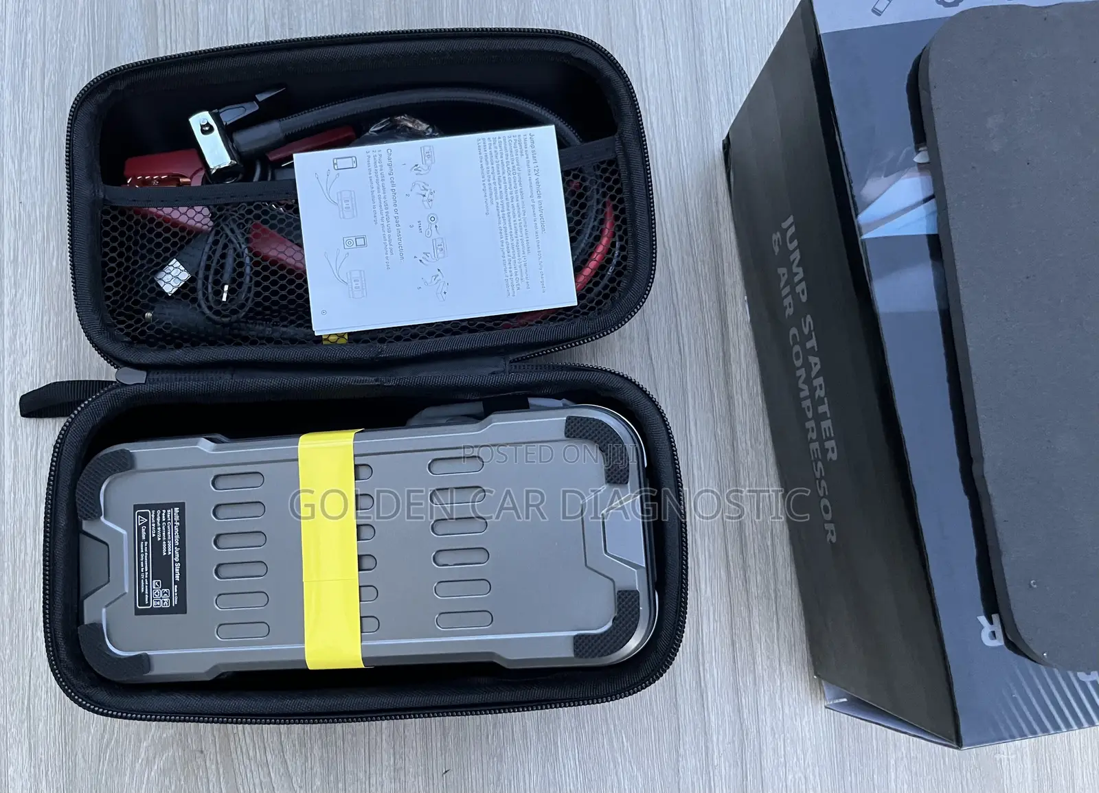 Car 12V Jump Starter & Tire Air Compressor