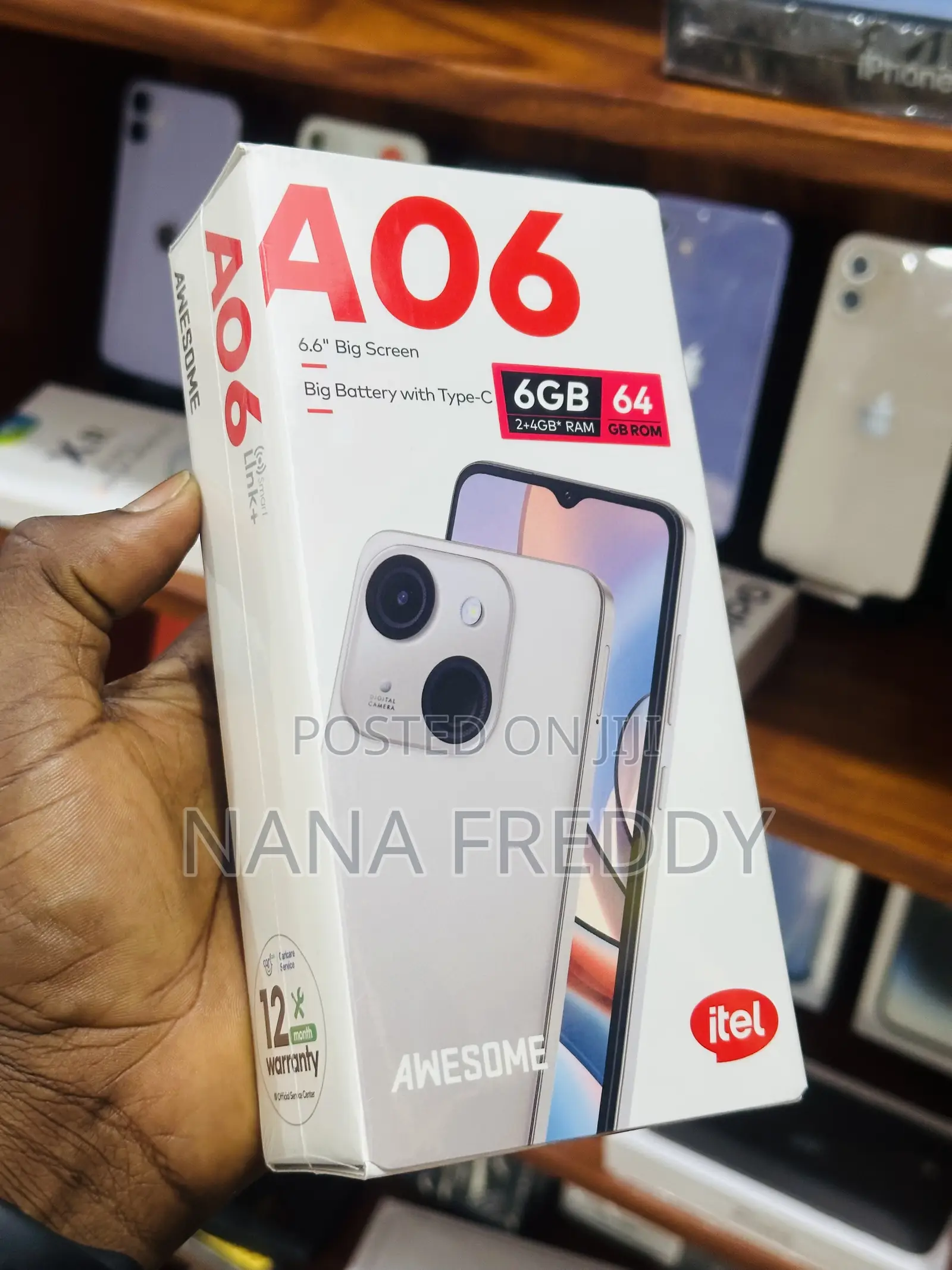 New Itel A06 64 GB Gold