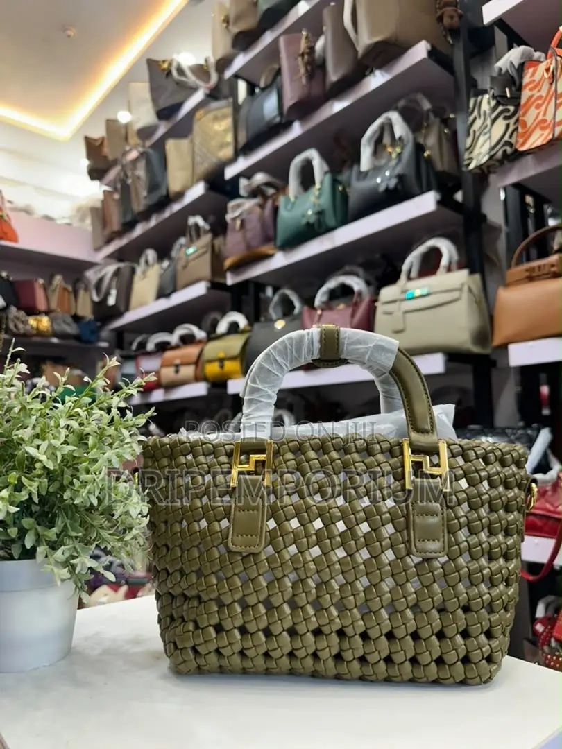Burgundy Woven Bag