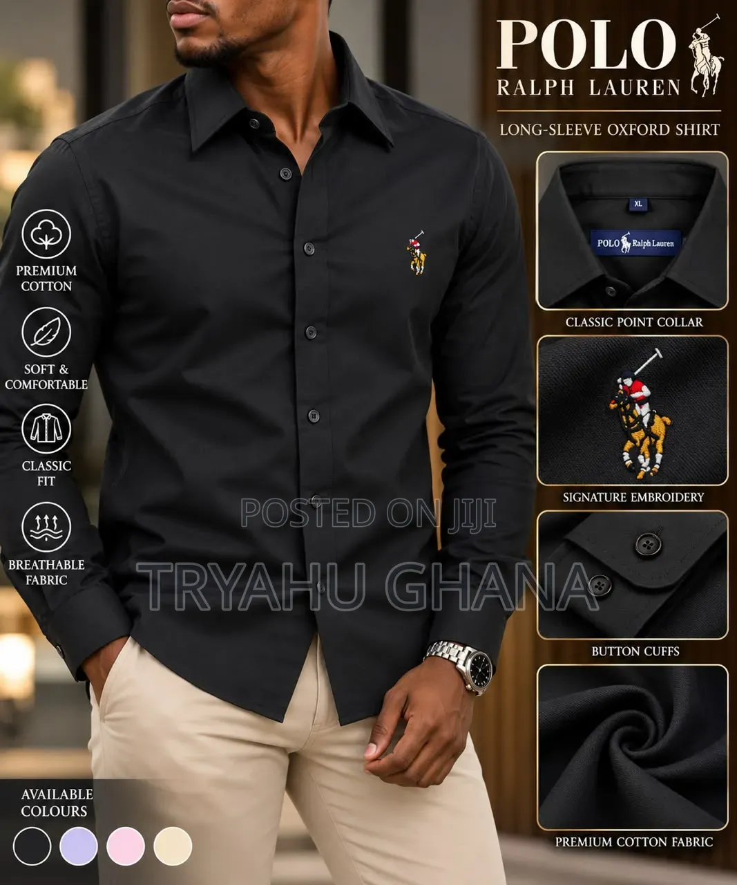 Buy Now- Original Black Men's Polo Shirts