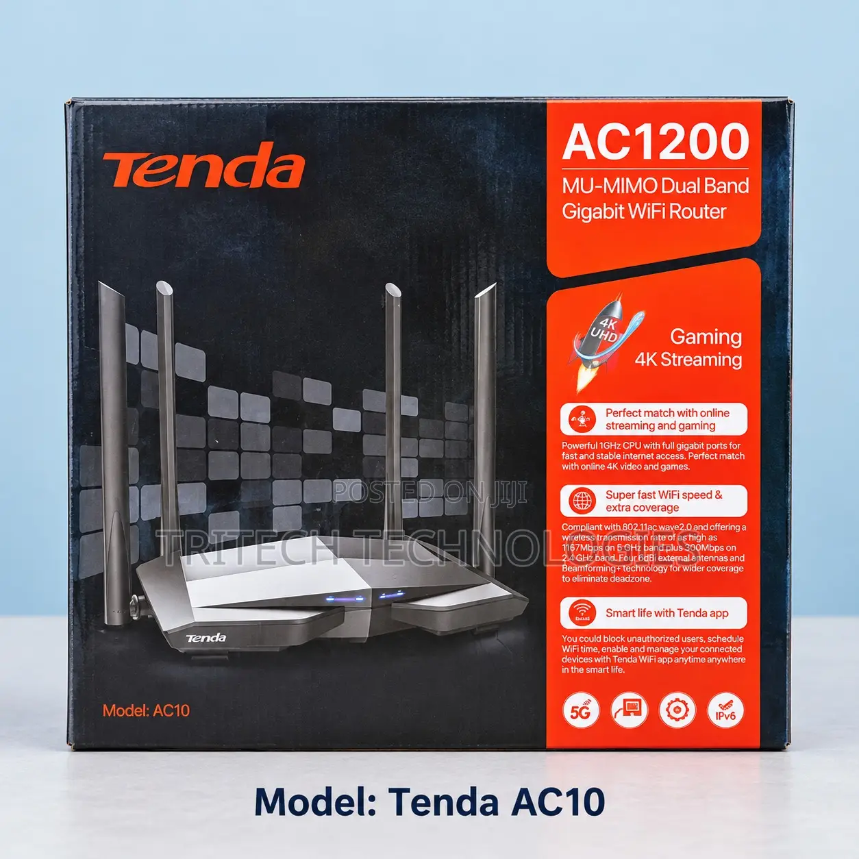 TRENDA AC10-Tenda AC1200 Dual-Band Gigabit Wireless Router