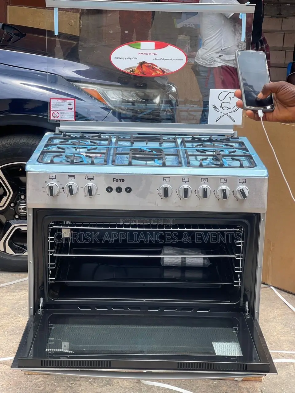 Ferre 5-Burner Gas Cooker — Free Delivery Included!