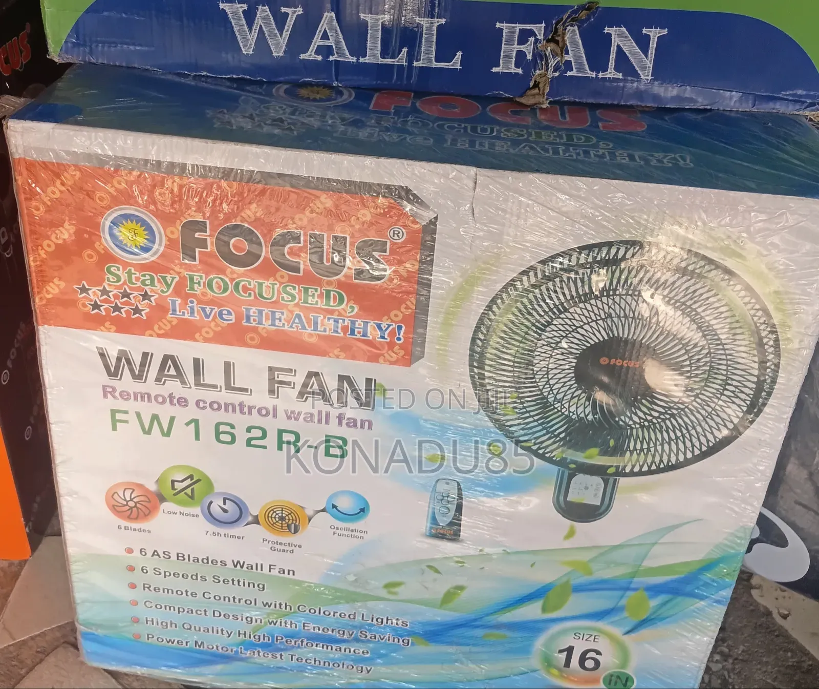 Focus 16 Remote Wall Fan