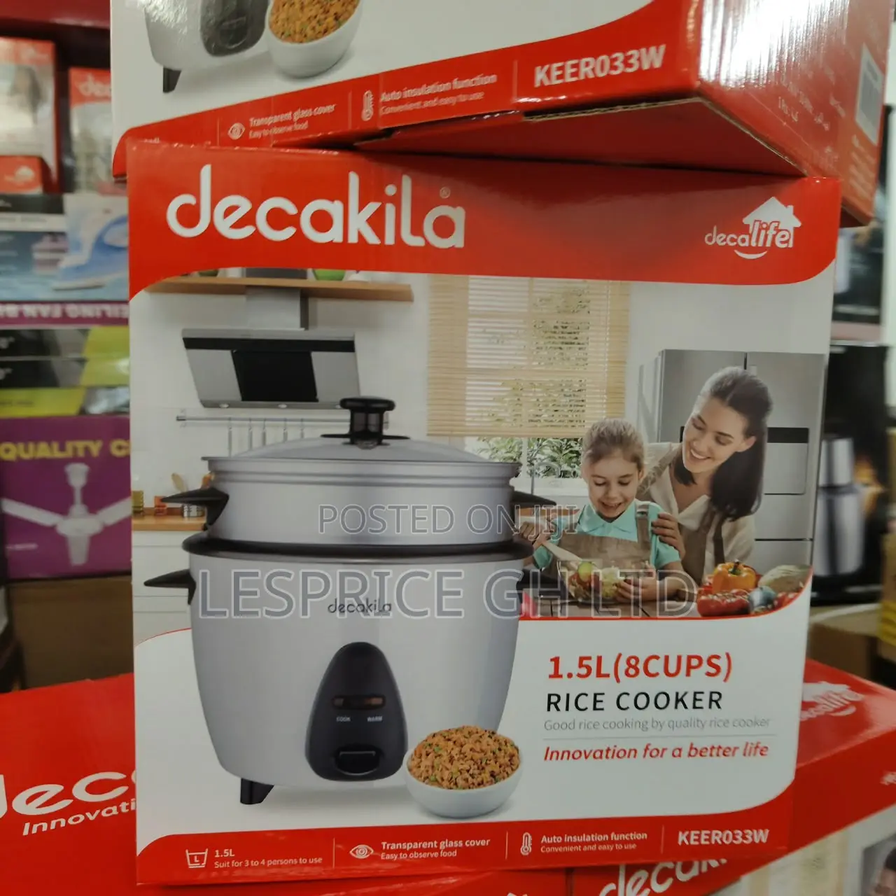 Topmost Top Quality 1.5L Decakila Rice Cooker
