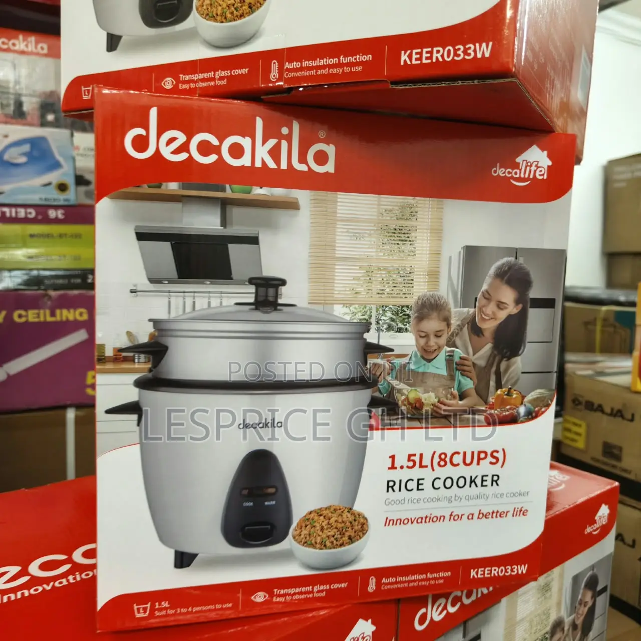 Topmost Top Quality 1.5L Decakila Rice Cooker