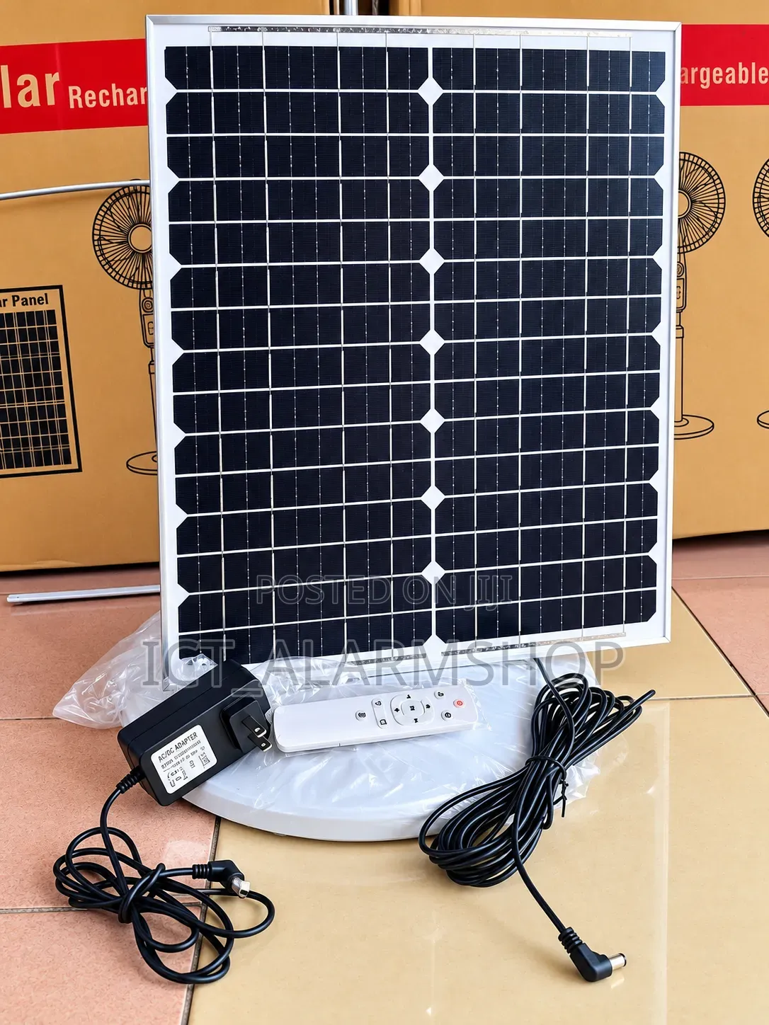 Solar Fan With Inbuilt Battery and Solar Panel