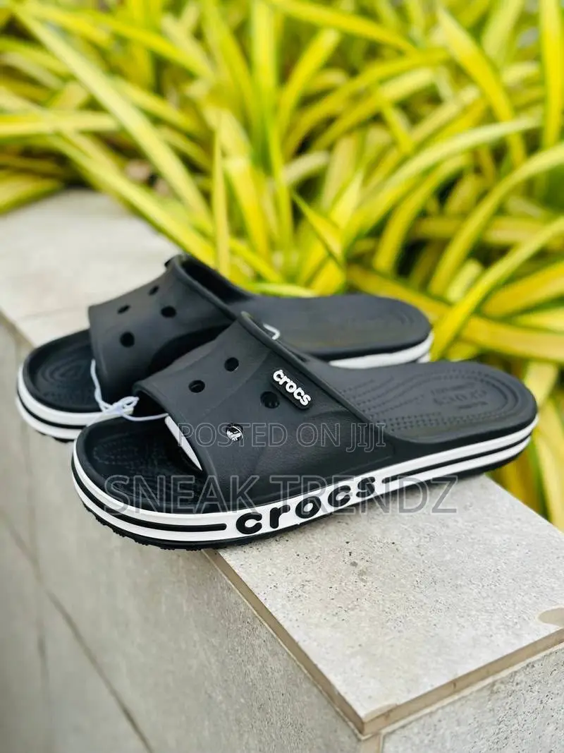 Crocs Bayaband Slide Back and Cream
