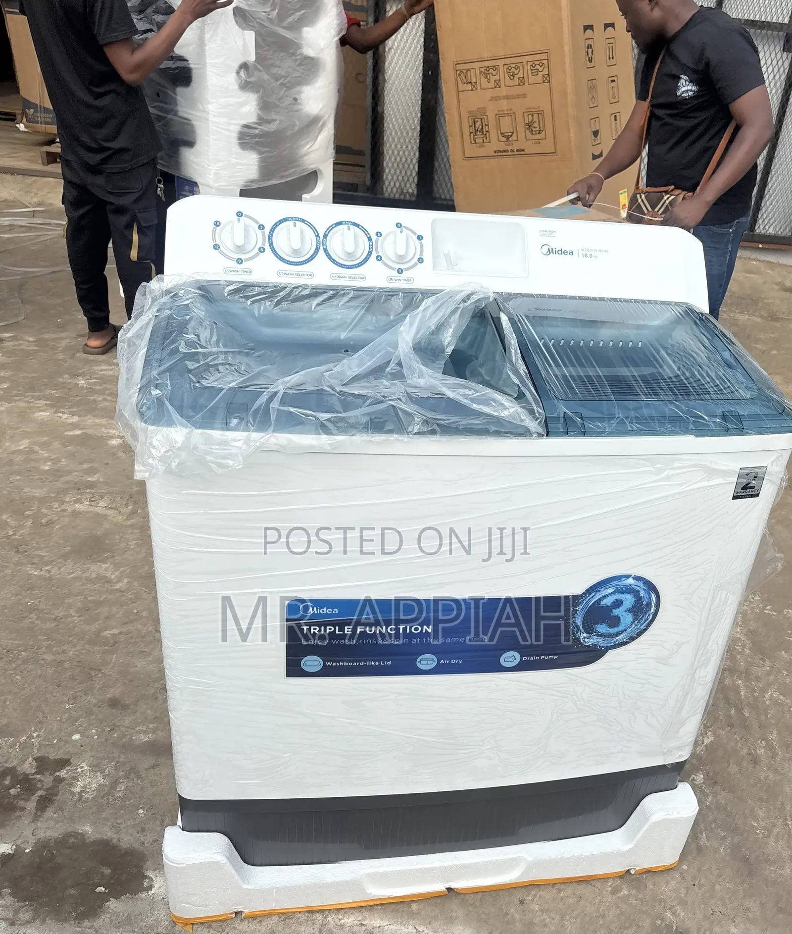 Exceptional Quality Midea 18KG Twin Top Washing Machine