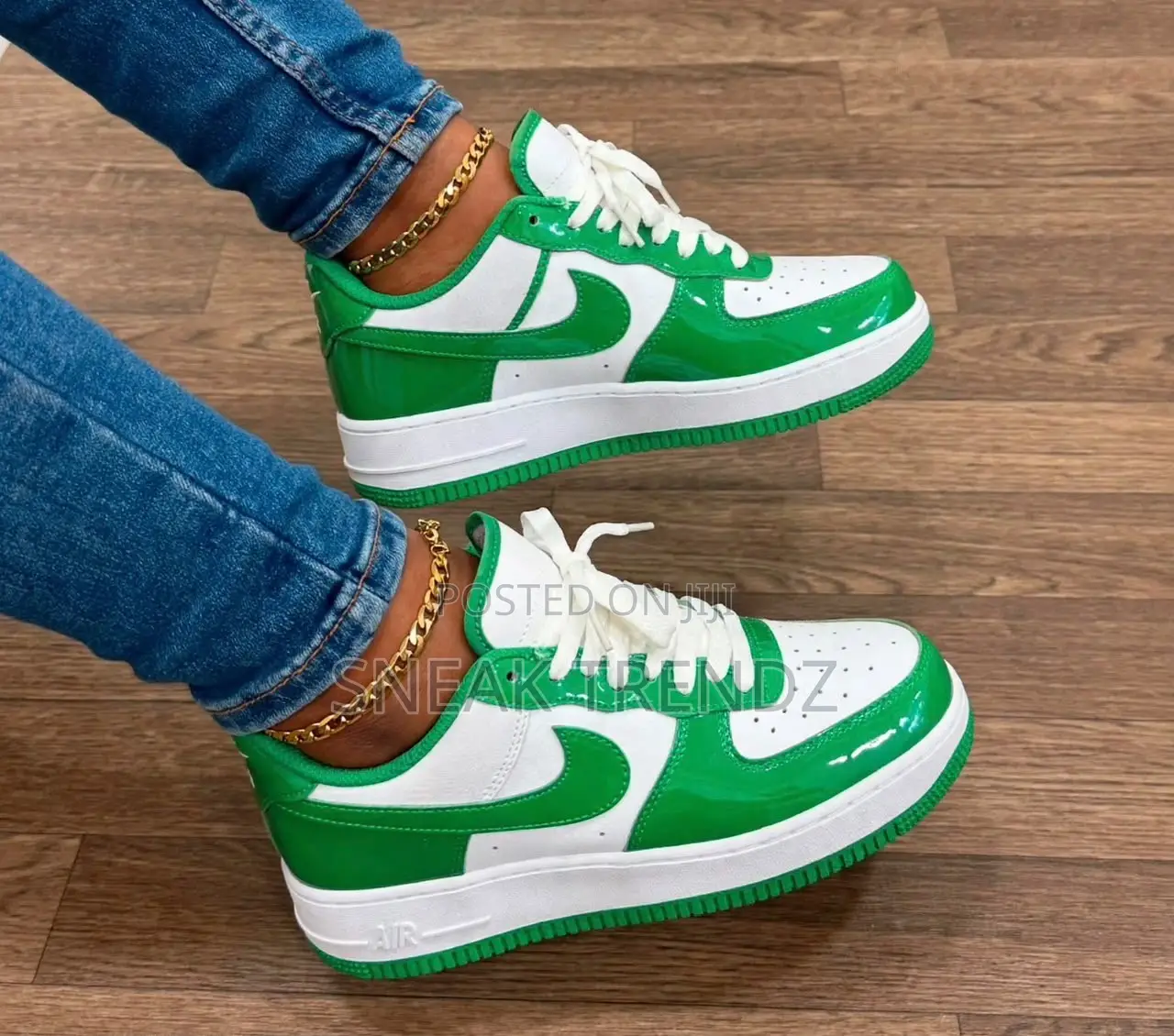 Nike Air Force Mirror Green and White