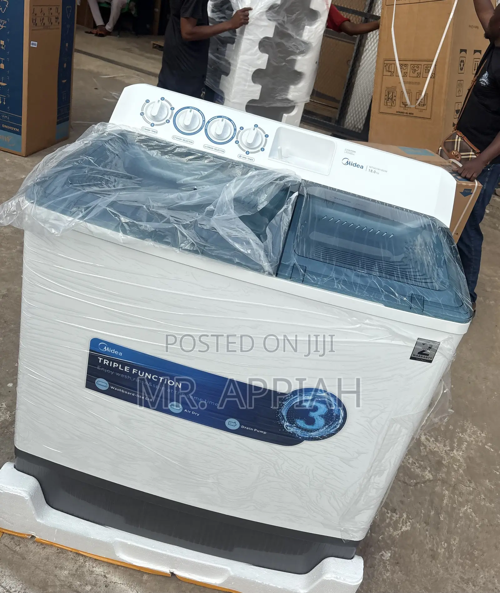 Smart Wash Midea Top Load 18kg(Semi-Automatic)