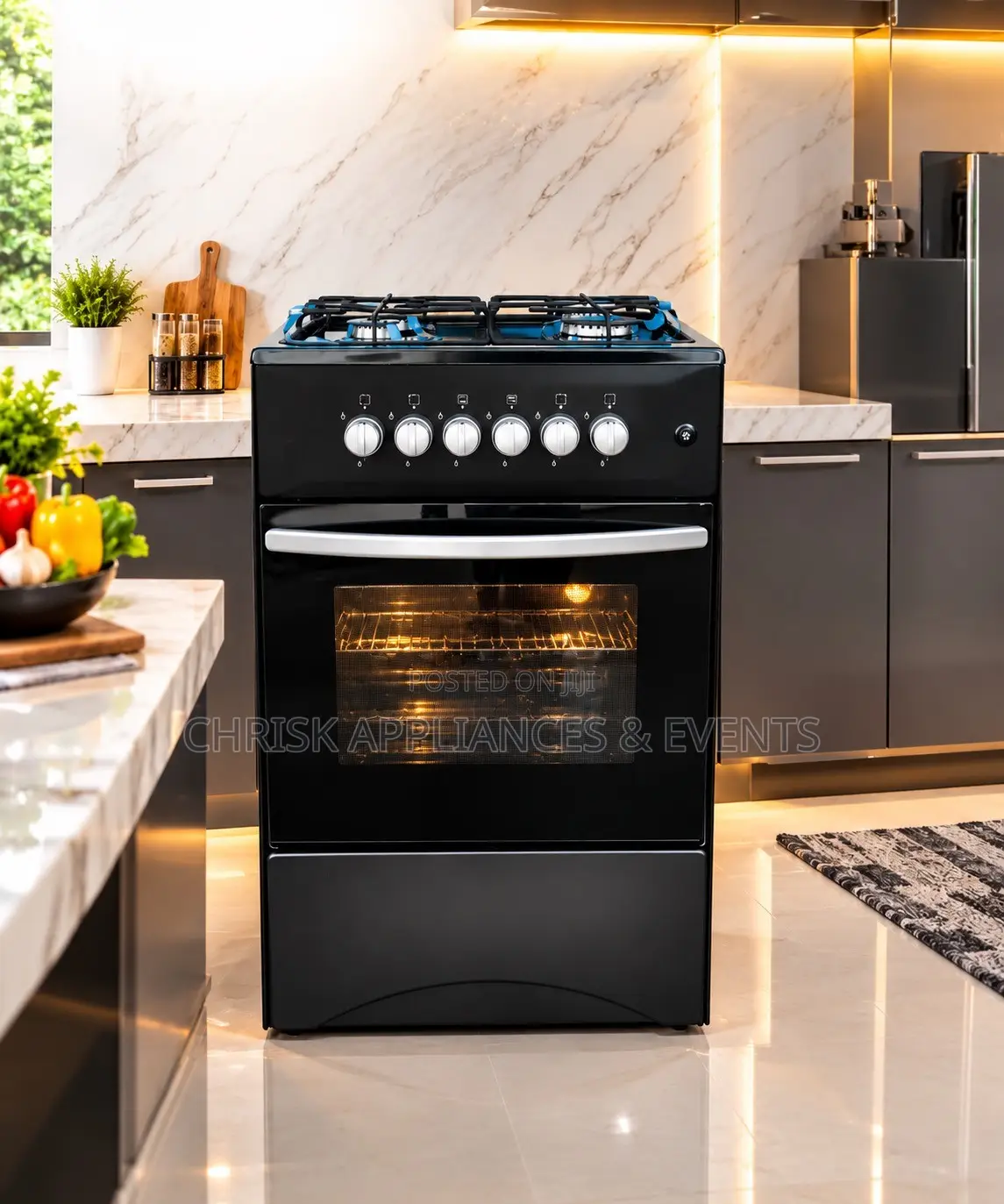 VOLCANO 50×50 All-Gas Cooker – 4 Burners, Oven & Grill |