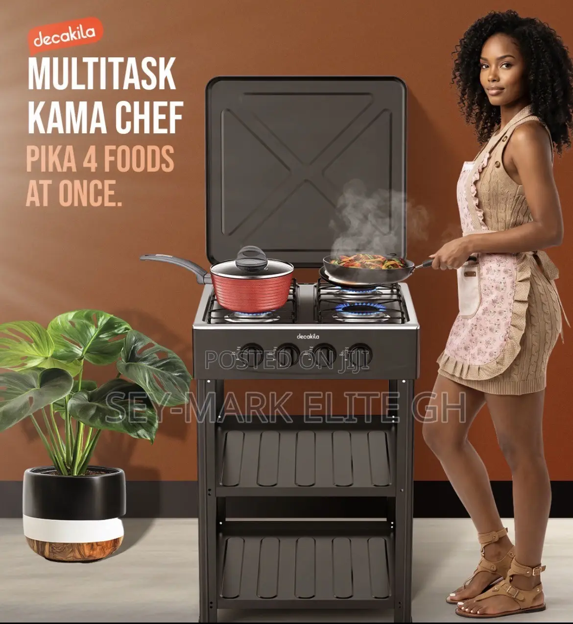 Decakila 4 Burner Gas Standing Stove