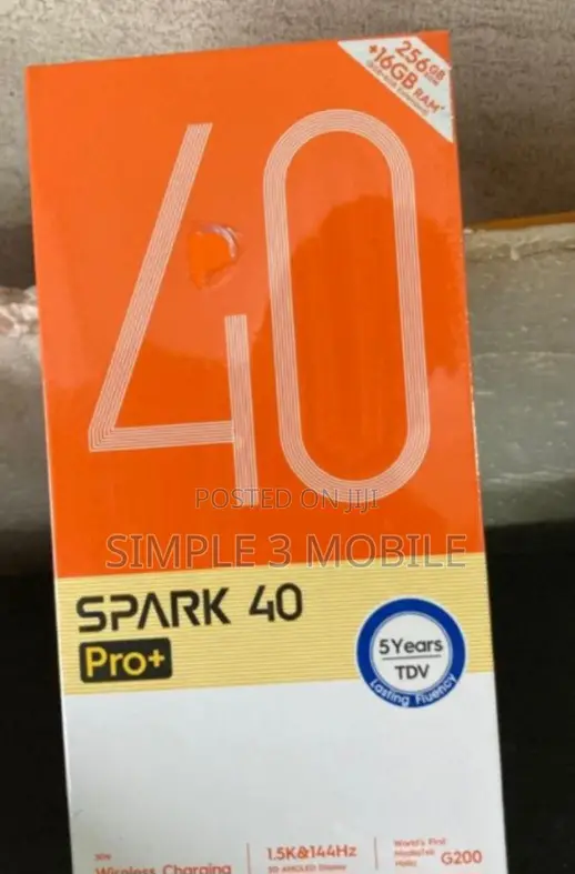 New Tecno Spark 40 Pro+ 256 GB Gold